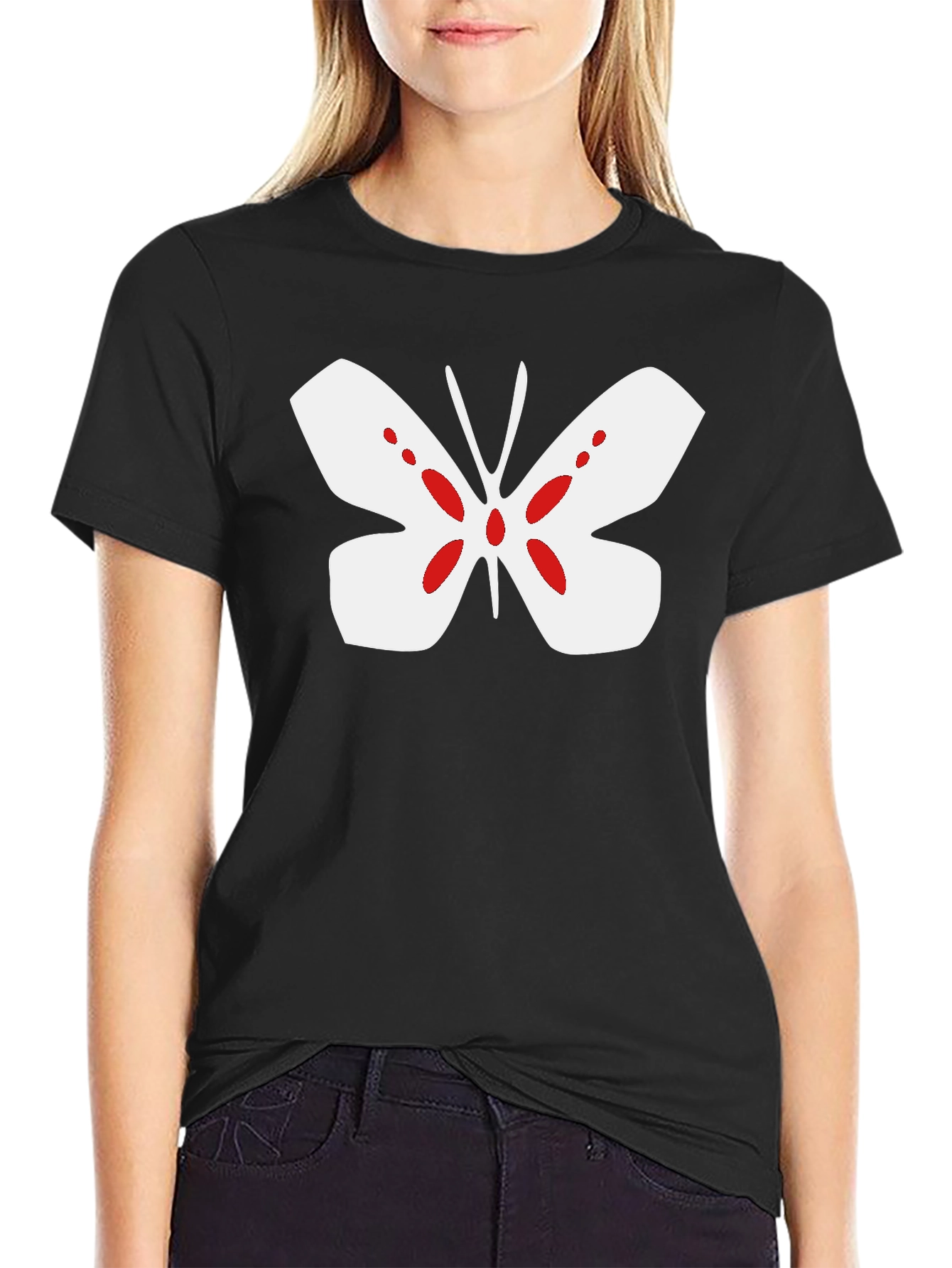 Butterfly Graphic Tee - Mens Black T-Shirt