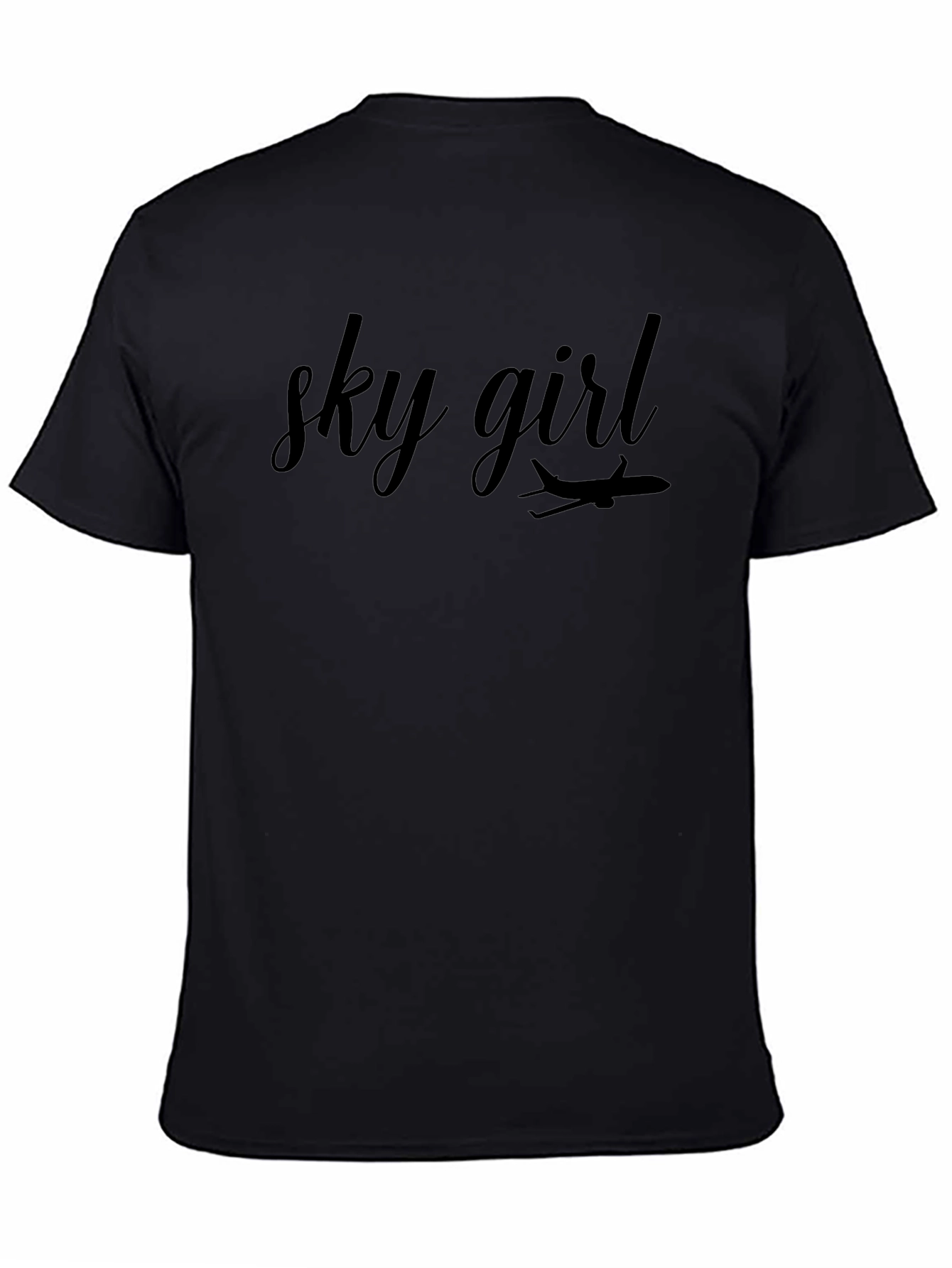 Sky Girl Airplane Graphic Tee - Unisex Cotton T-Shirt