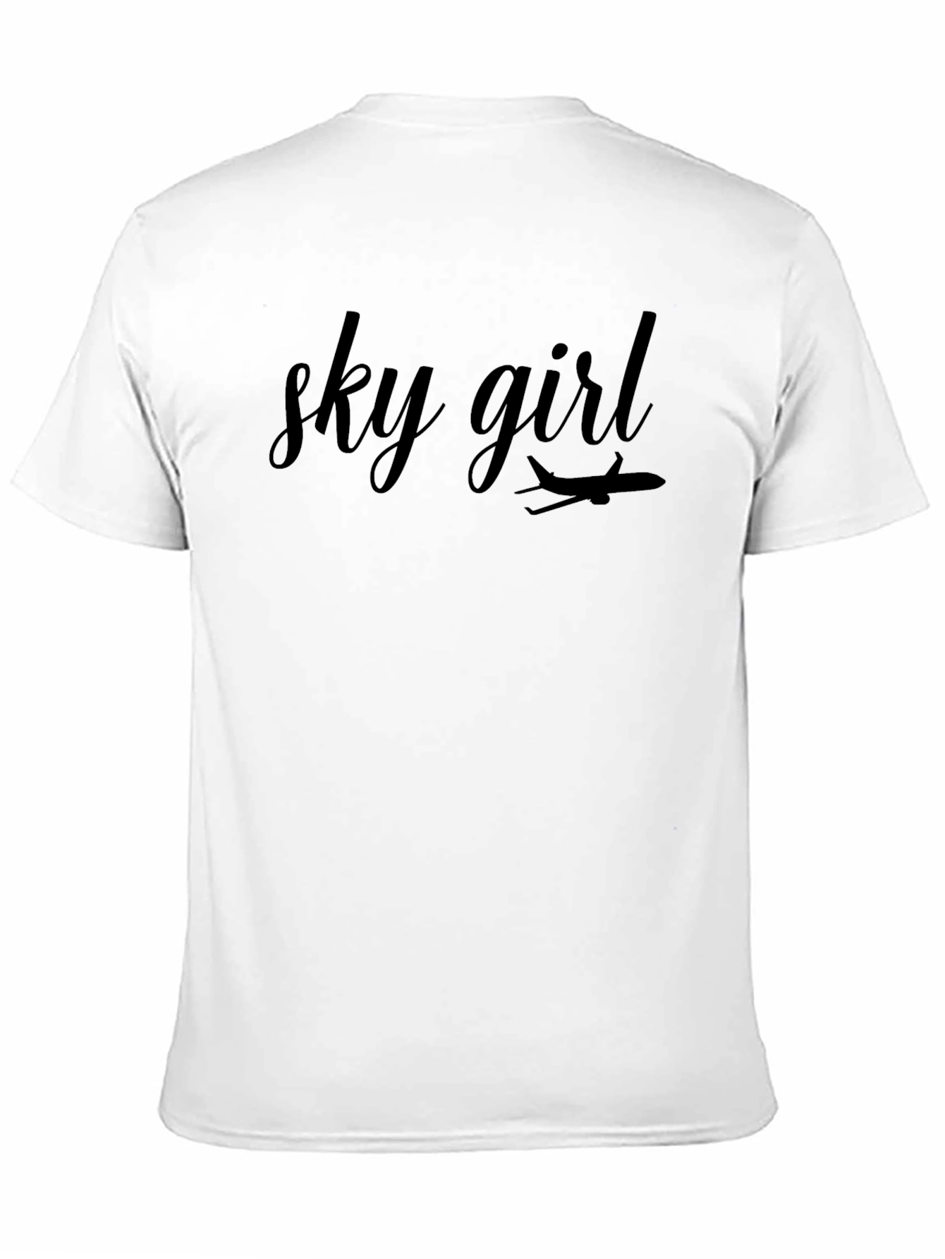 Sky Girl Airplane Graphic Tee - Unisex Cotton T-Shirt