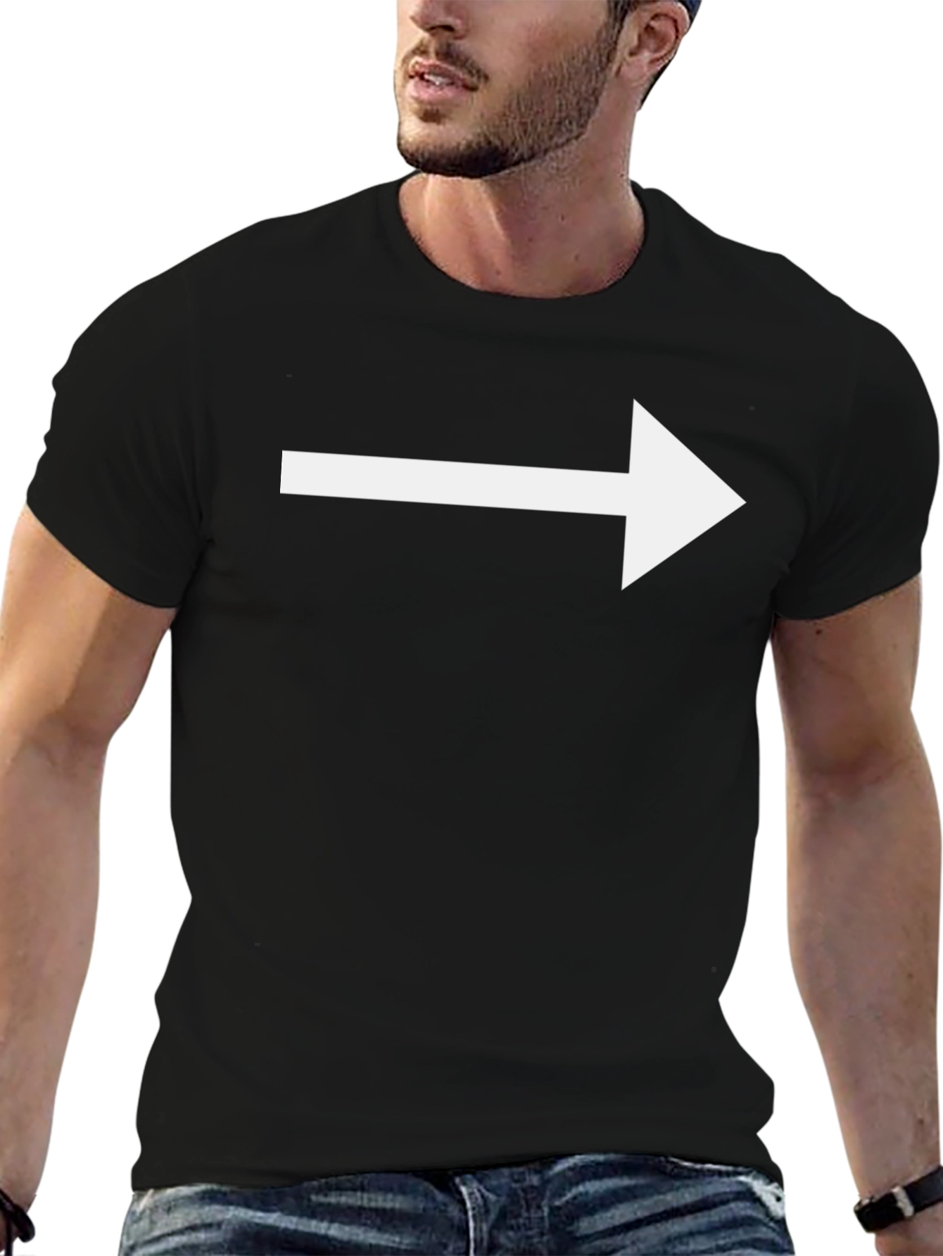 Right Arrow Black T-Shirt