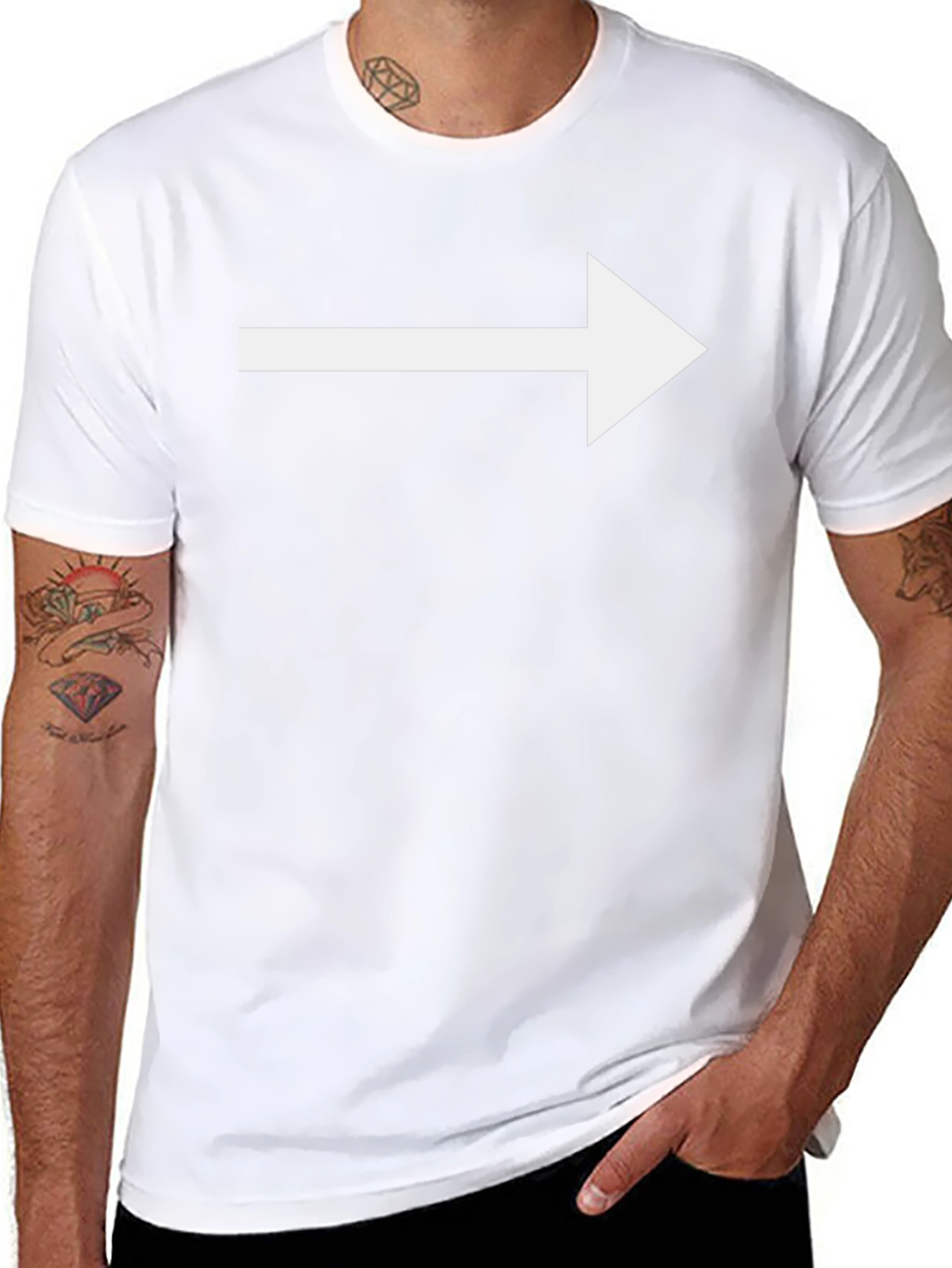 Right Arrow Black T-Shirt
