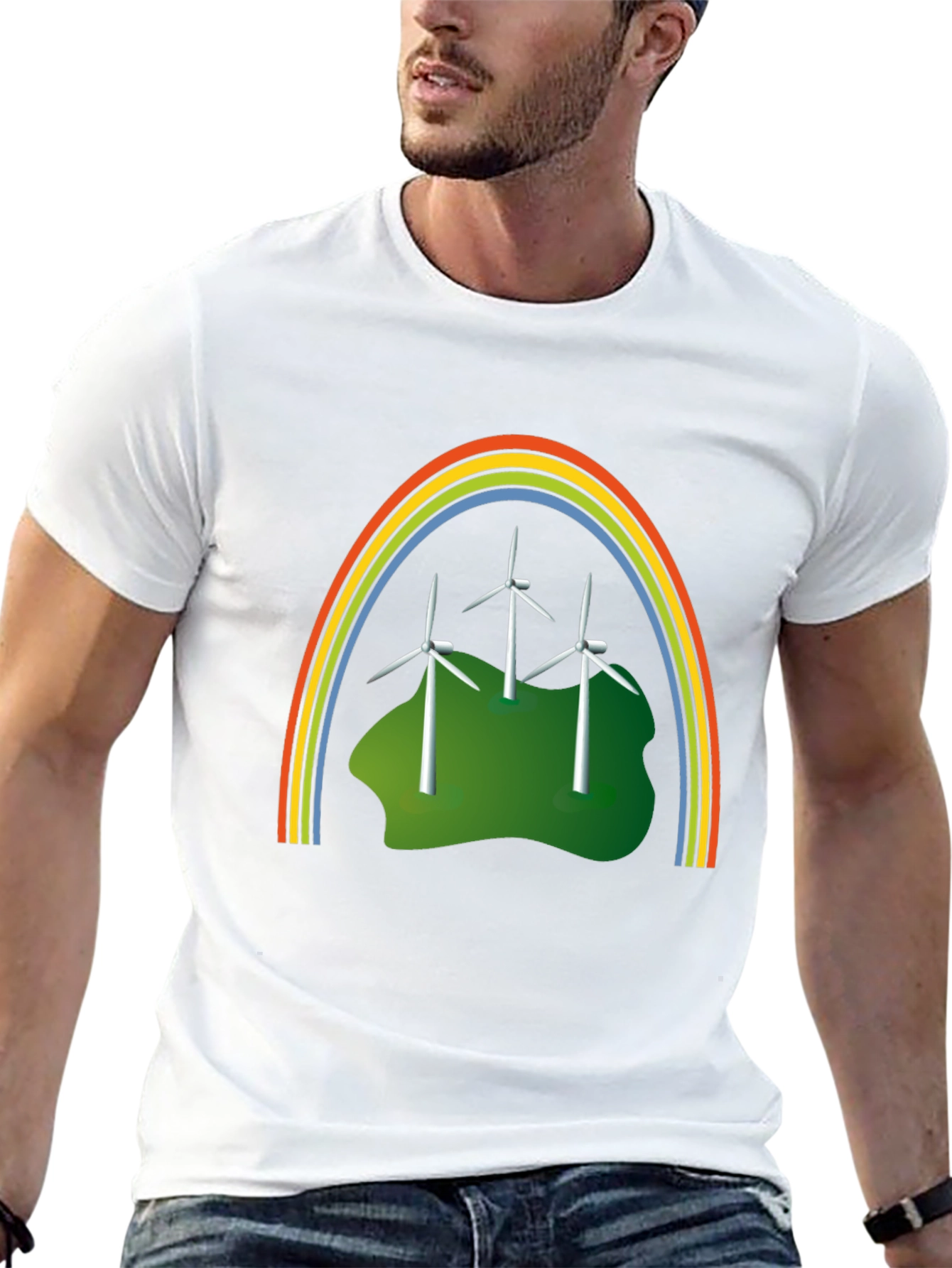 Eco Rainbow Windmills Graphic Tee