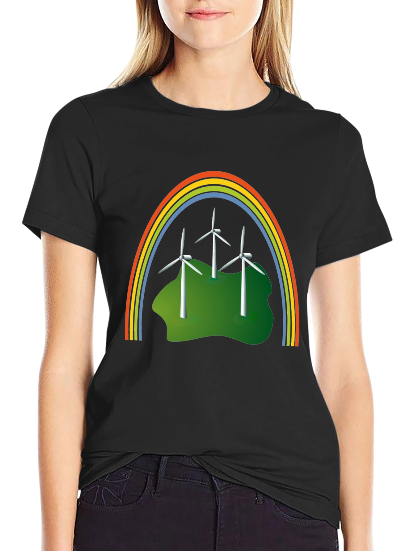 Eco Rainbow Windmills Graphic Tee