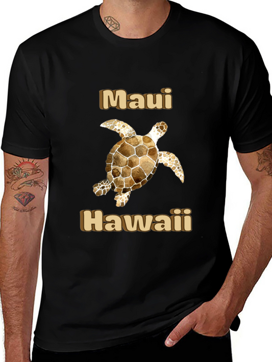 Maui Hawaii Turtle Graphic T-Shirt