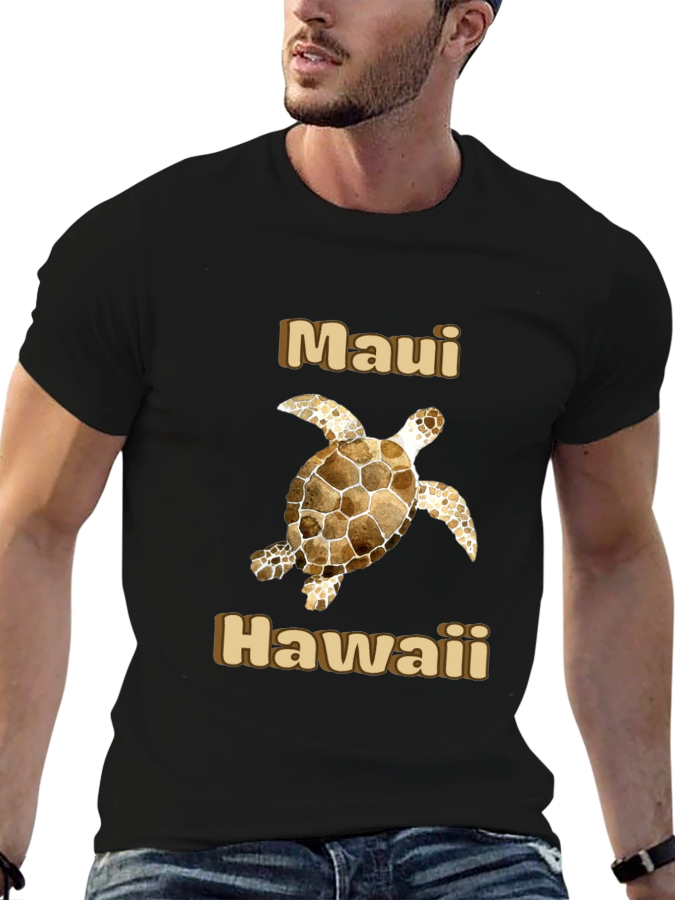 Maui Hawaii Turtle Graphic T-Shirt