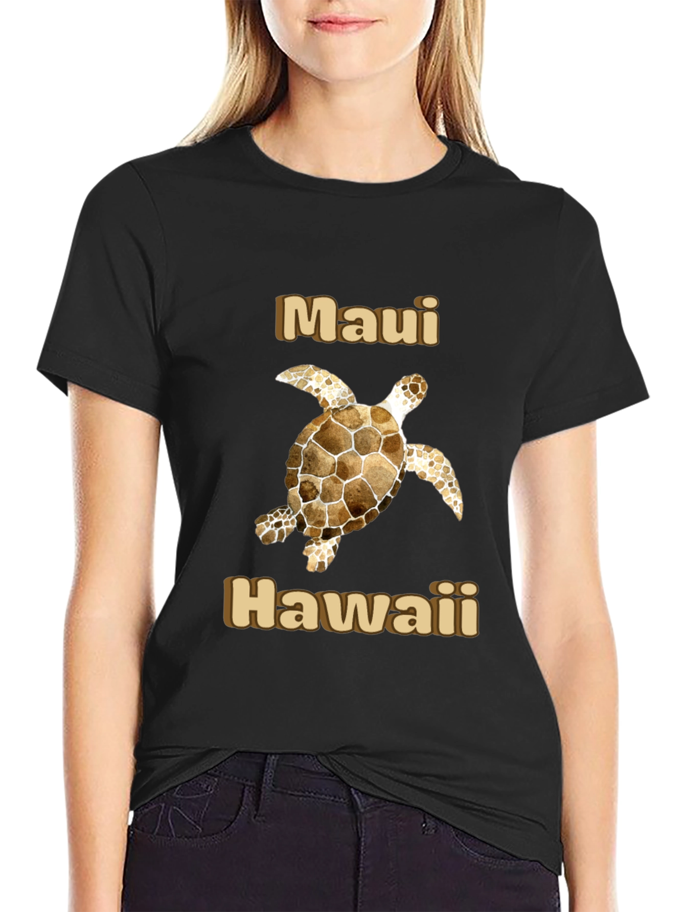 Maui Hawaii Turtle Graphic T-Shirt