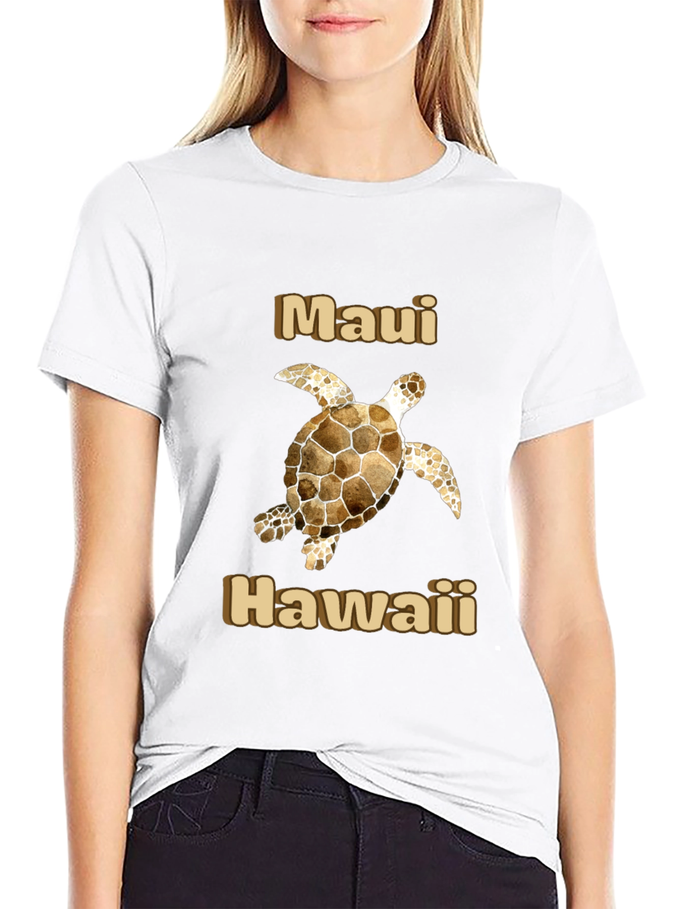 Maui Hawaii Turtle Graphic T-Shirt