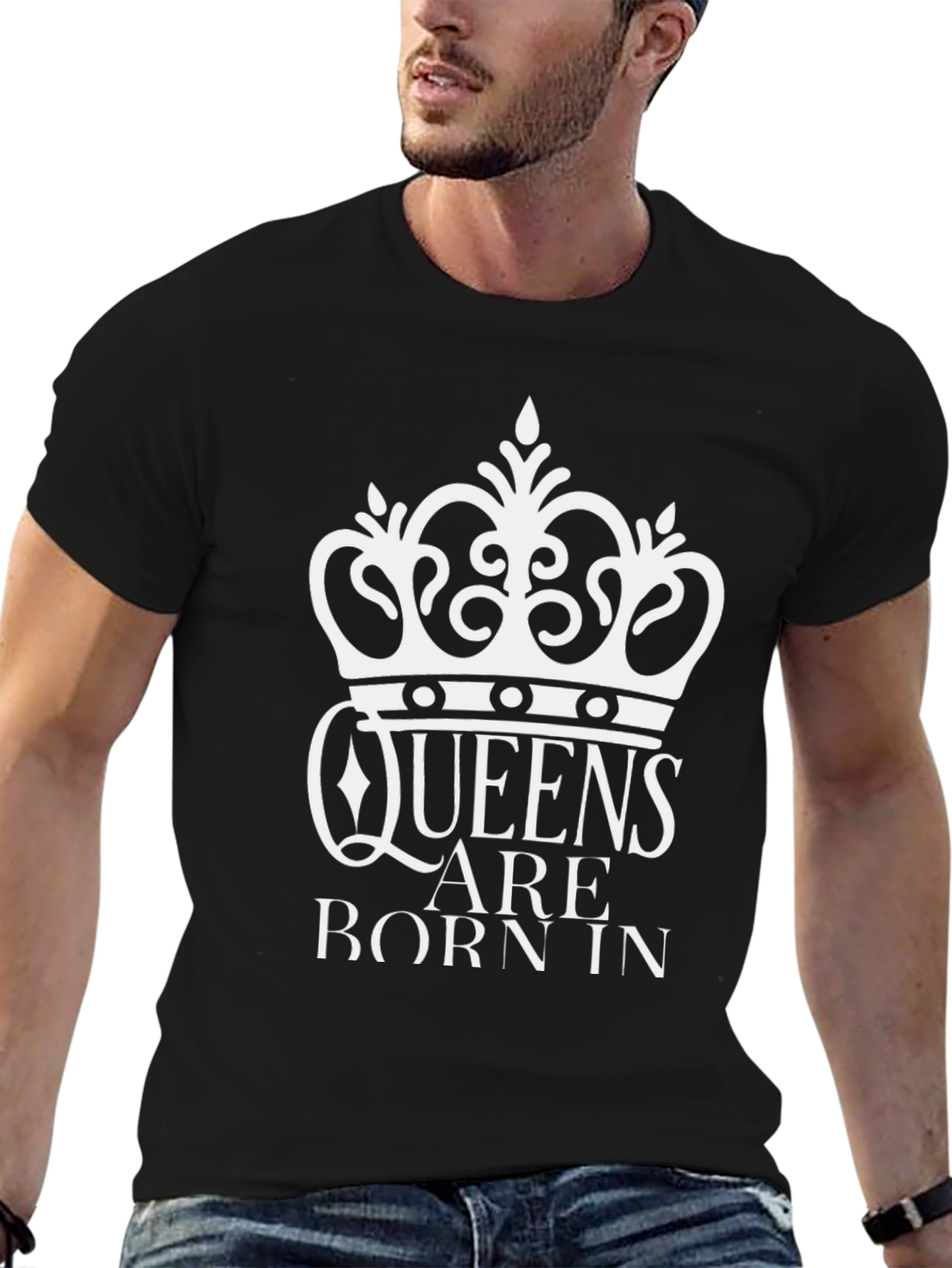 Queens Are Born In T-Shirt - Crown Design