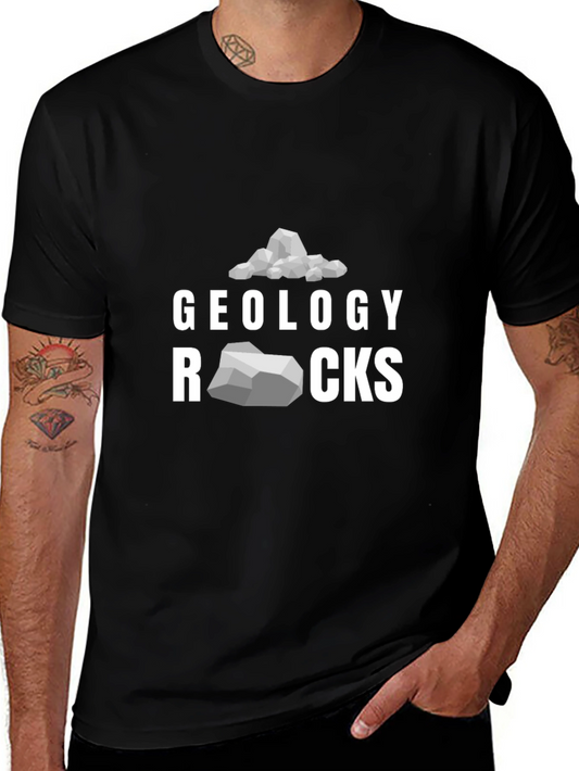 Geology Rocks Graphic Tee - Black