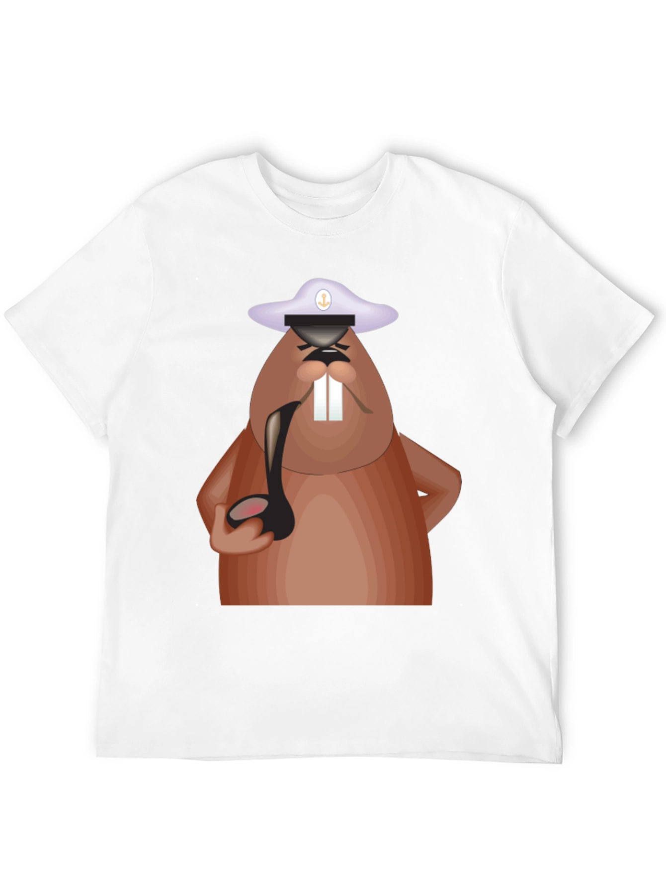Cartoon Beaver Captain T-Shirt