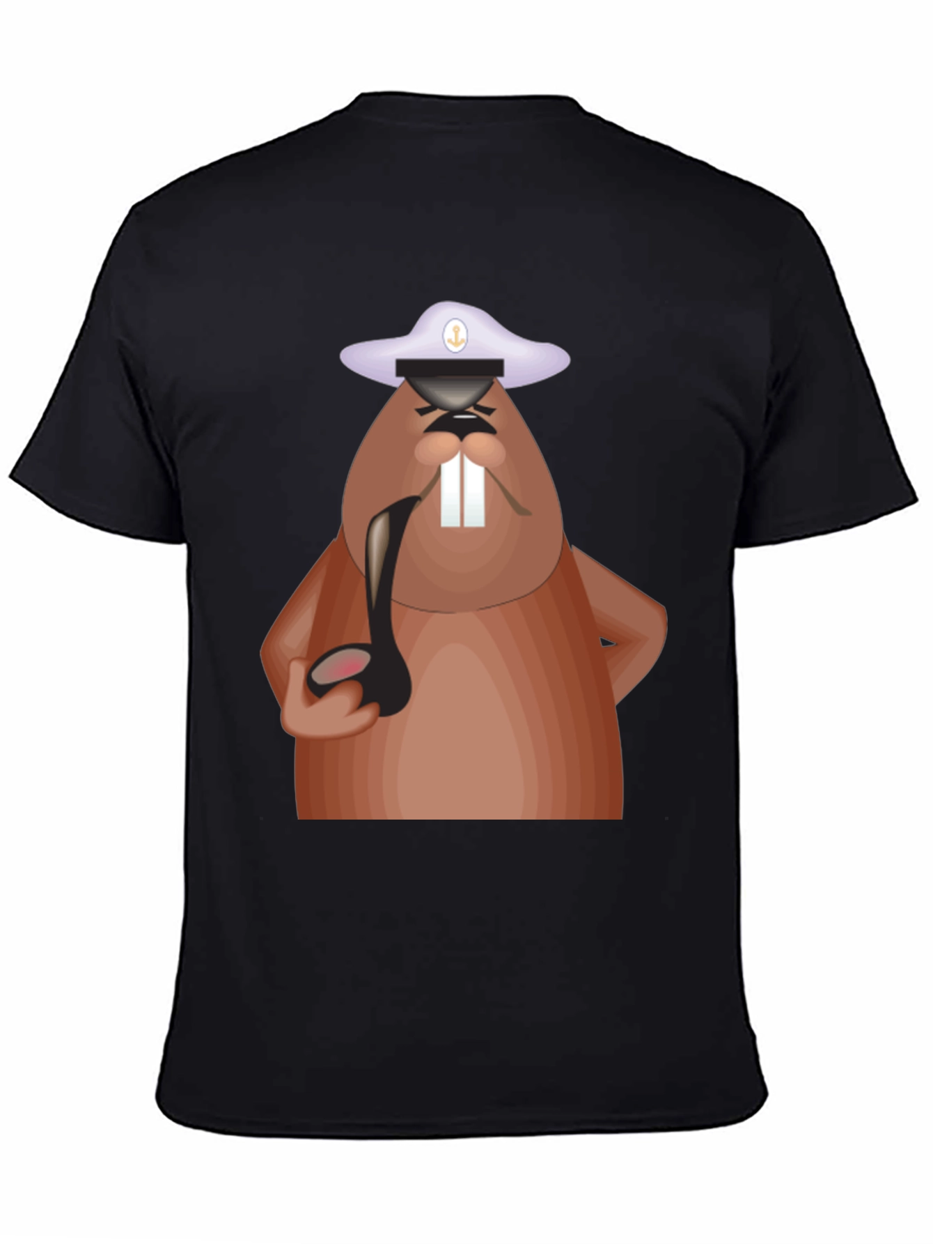 Cartoon Beaver Captain T-Shirt