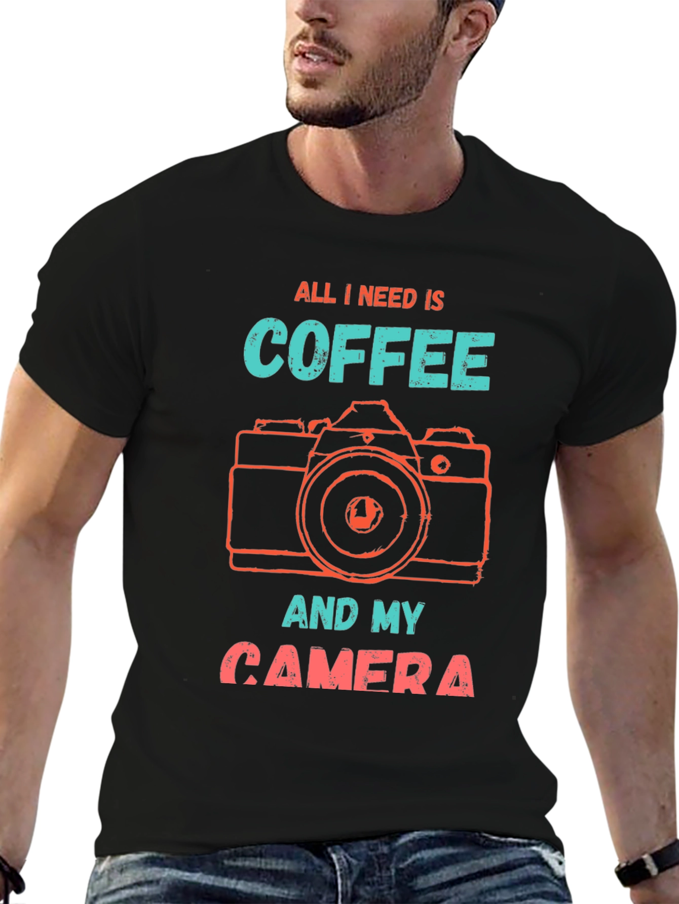 Coffee & Camera T-Shirt - Photographer Gift
