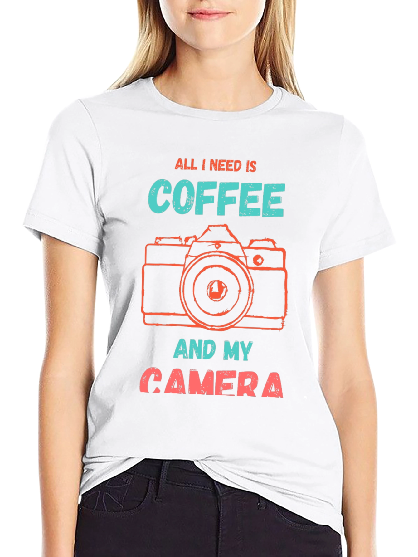 Coffee & Camera T-Shirt - Photographer Gift