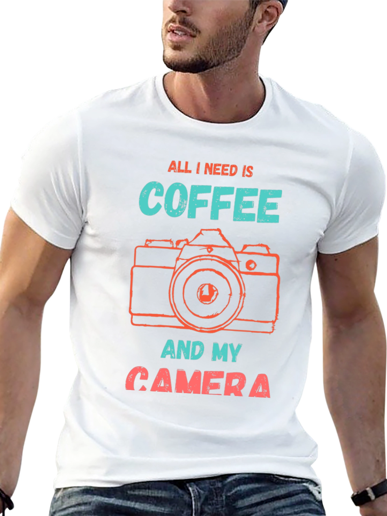 Coffee & Camera T-Shirt - Photographer Gift