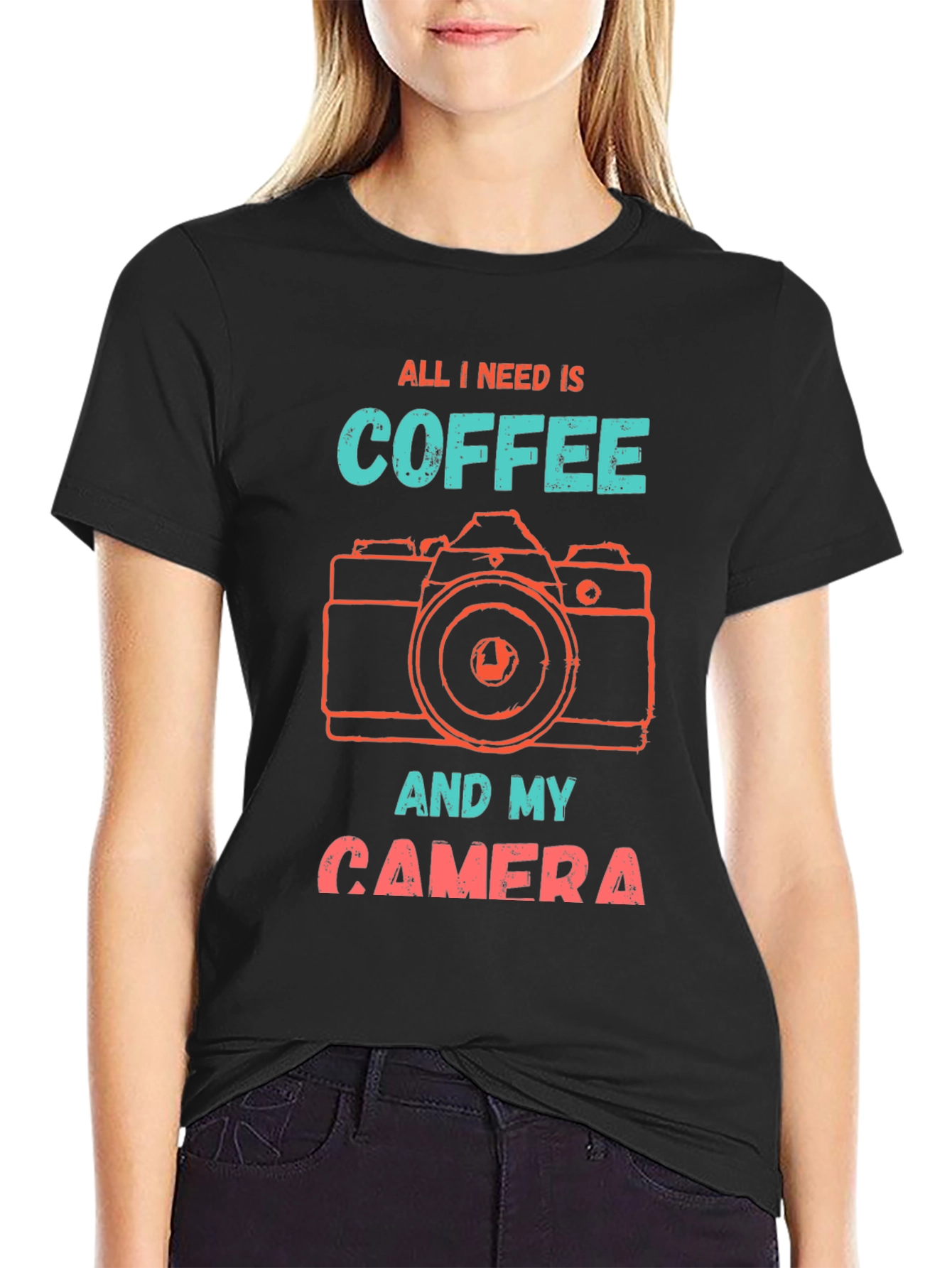Coffee & Camera T-Shirt - Photographer Gift
