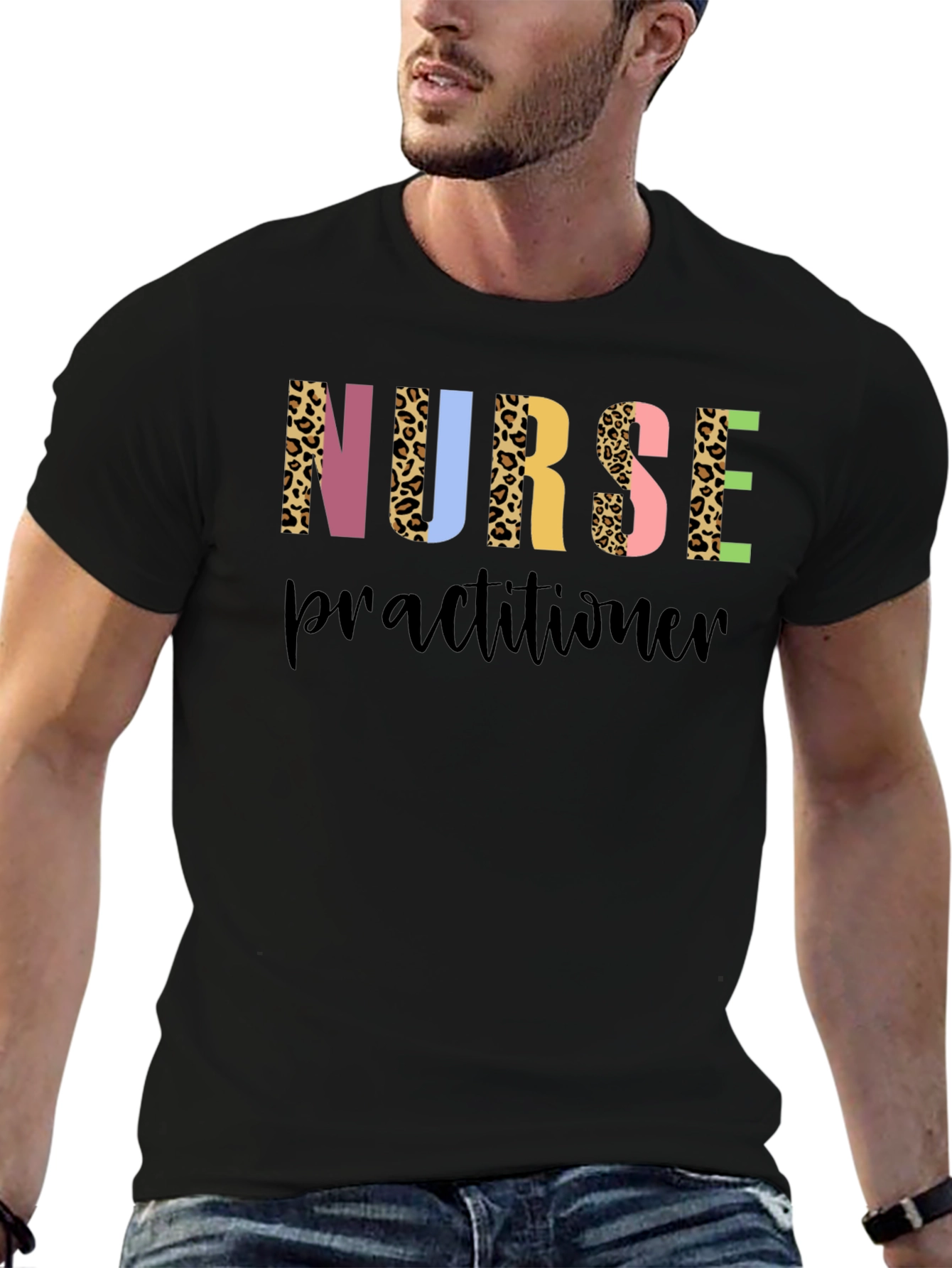 Nurse Practitioner Leopard Print Graphic Tee