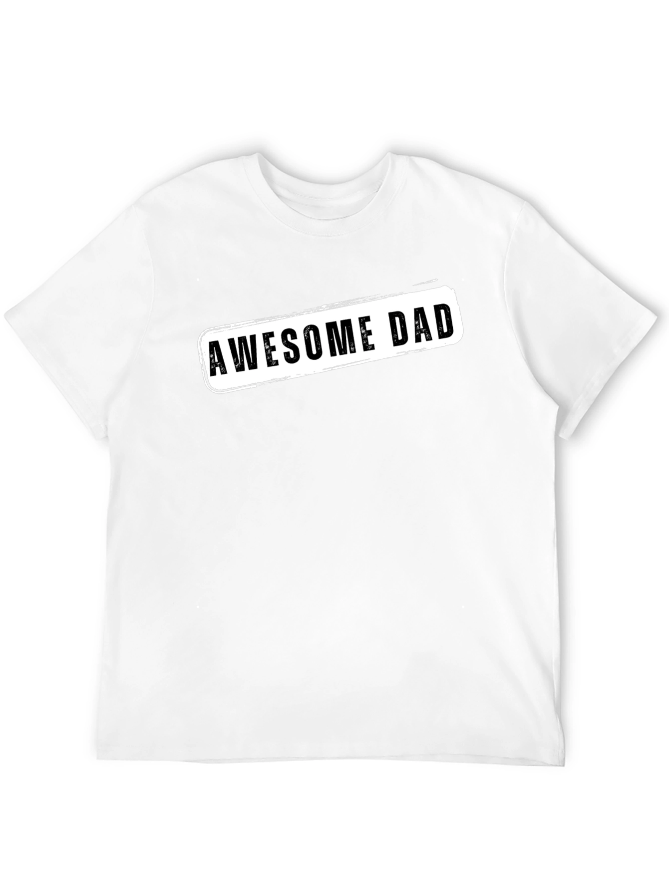 Awesome Dad Graphic Tee - Black Crew Neck T-Shirt