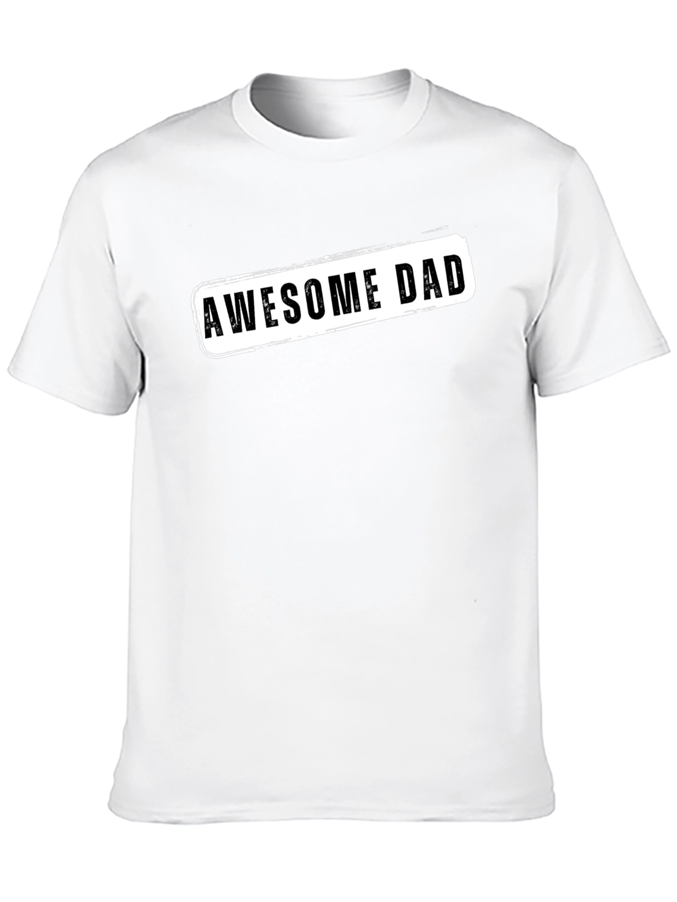 Awesome Dad Graphic Tee - Black Crew Neck T-Shirt