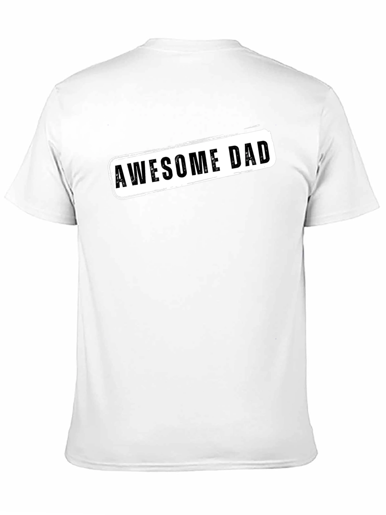 Awesome Dad Graphic Tee - Black Crew Neck T-Shirt