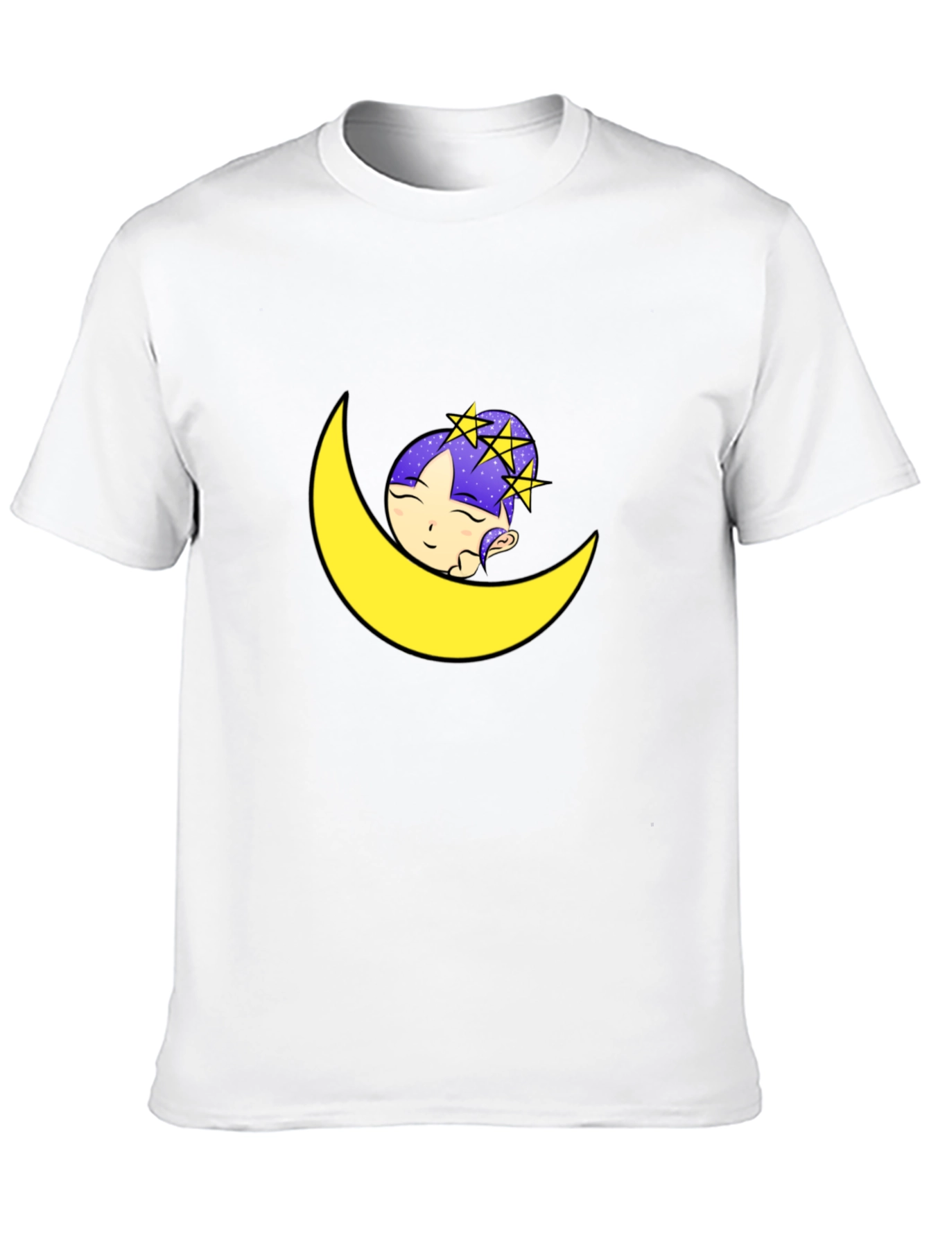 Dreamy Moon Graphic Tee - Black T-Shirt