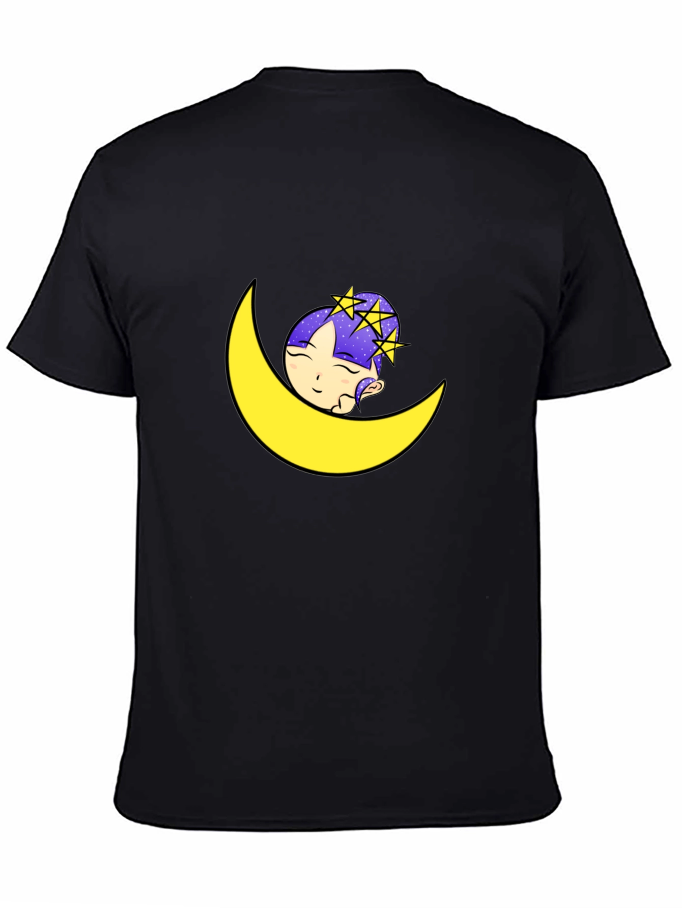 Dreamy Moon Graphic Tee - Black T-Shirt