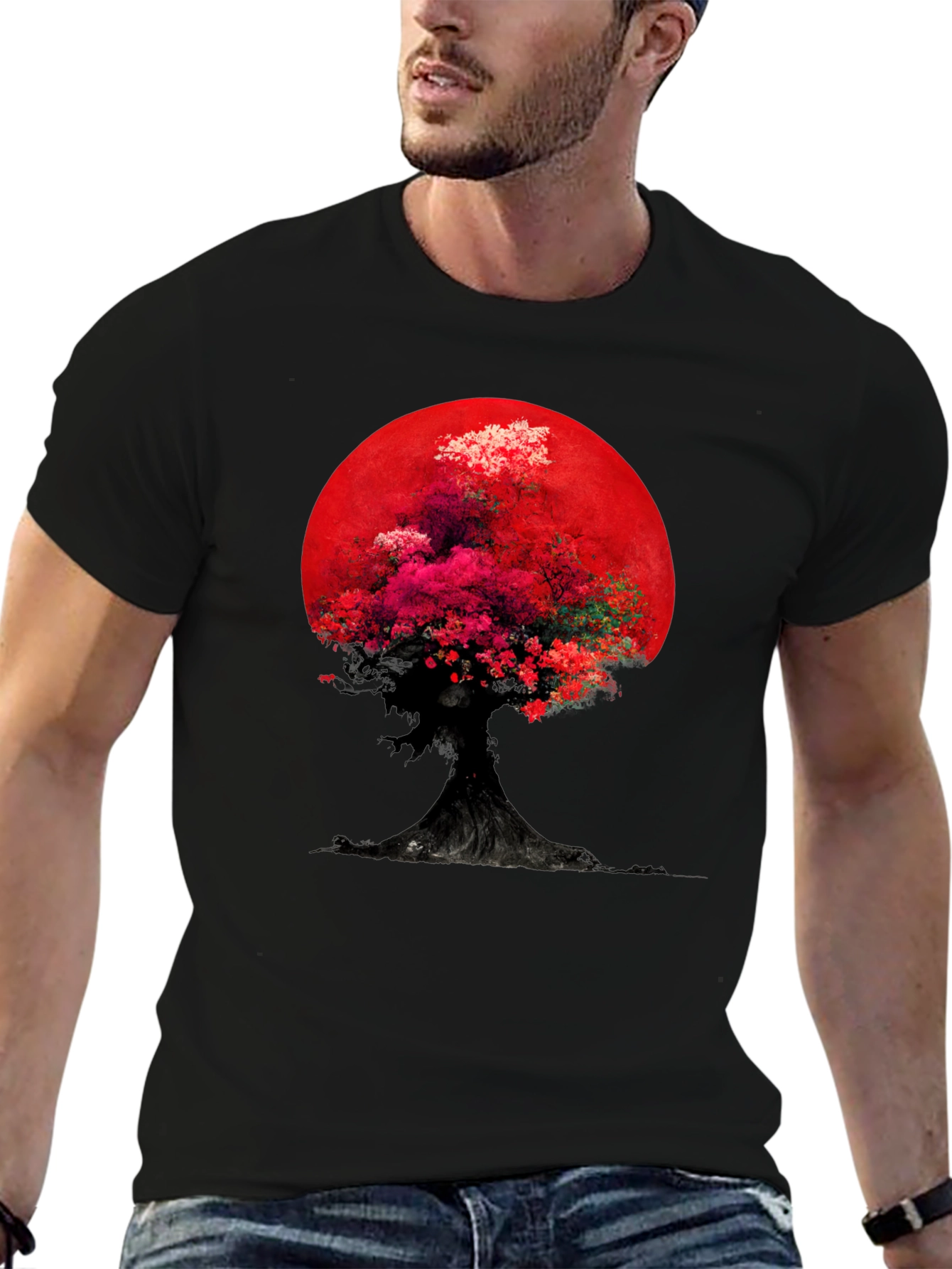 Tree of Life Red Moon Graphic Tee