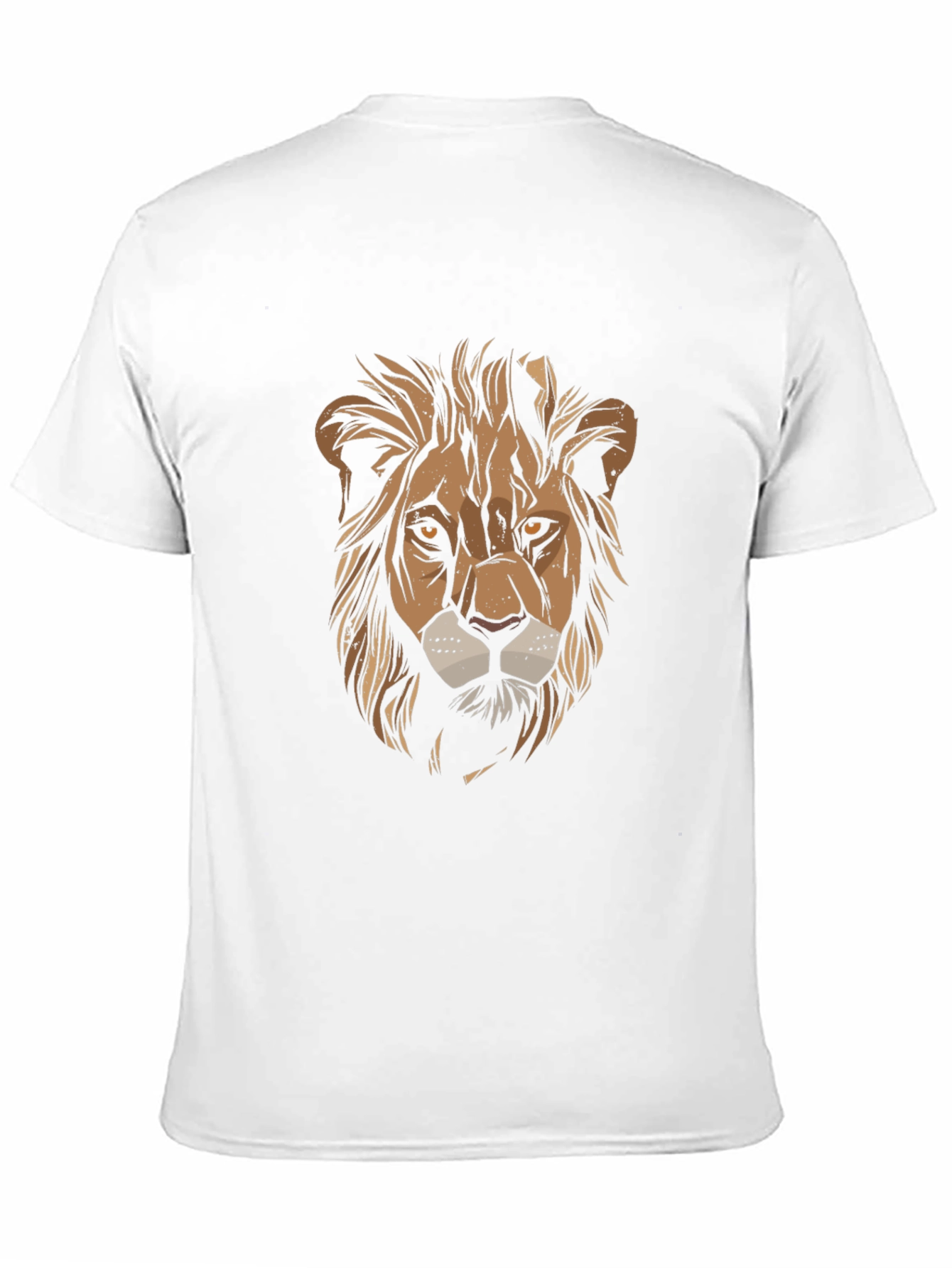 Lion Graphic Print Tee - Mens Casual Shirt