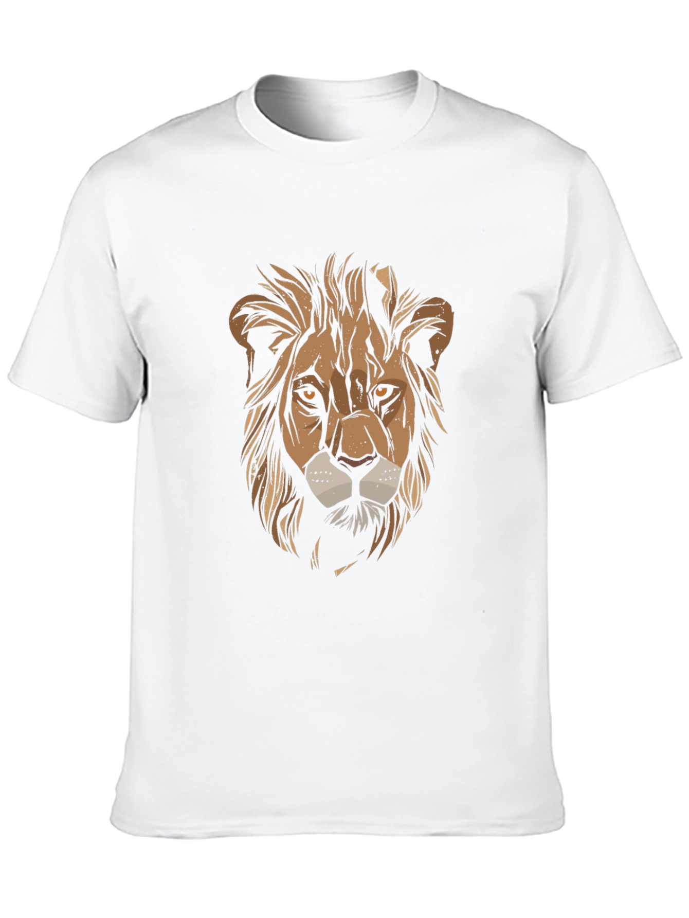 Lion Graphic Print Tee - Mens Casual Shirt