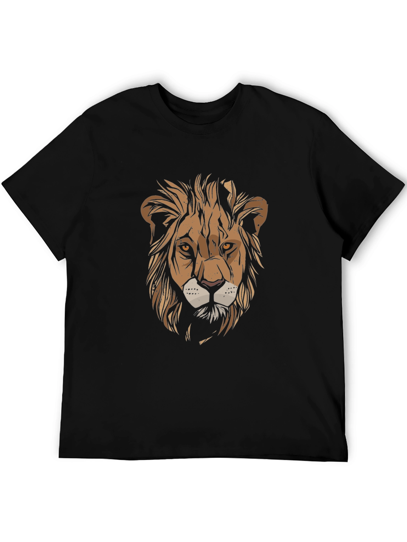 Lion Graphic Print Tee - Mens Casual Shirt
