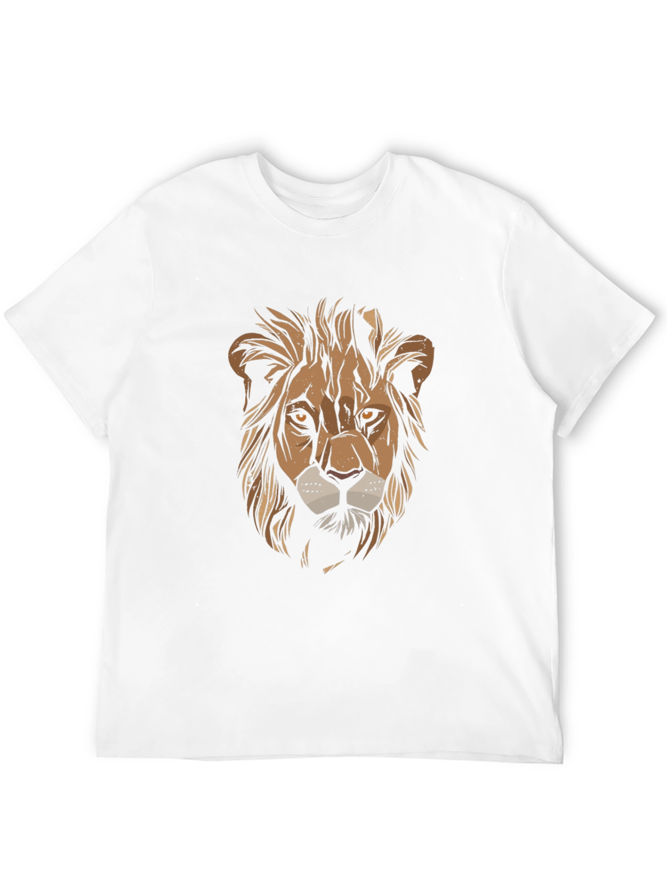 Lion Graphic Print Tee - Mens Casual Shirt