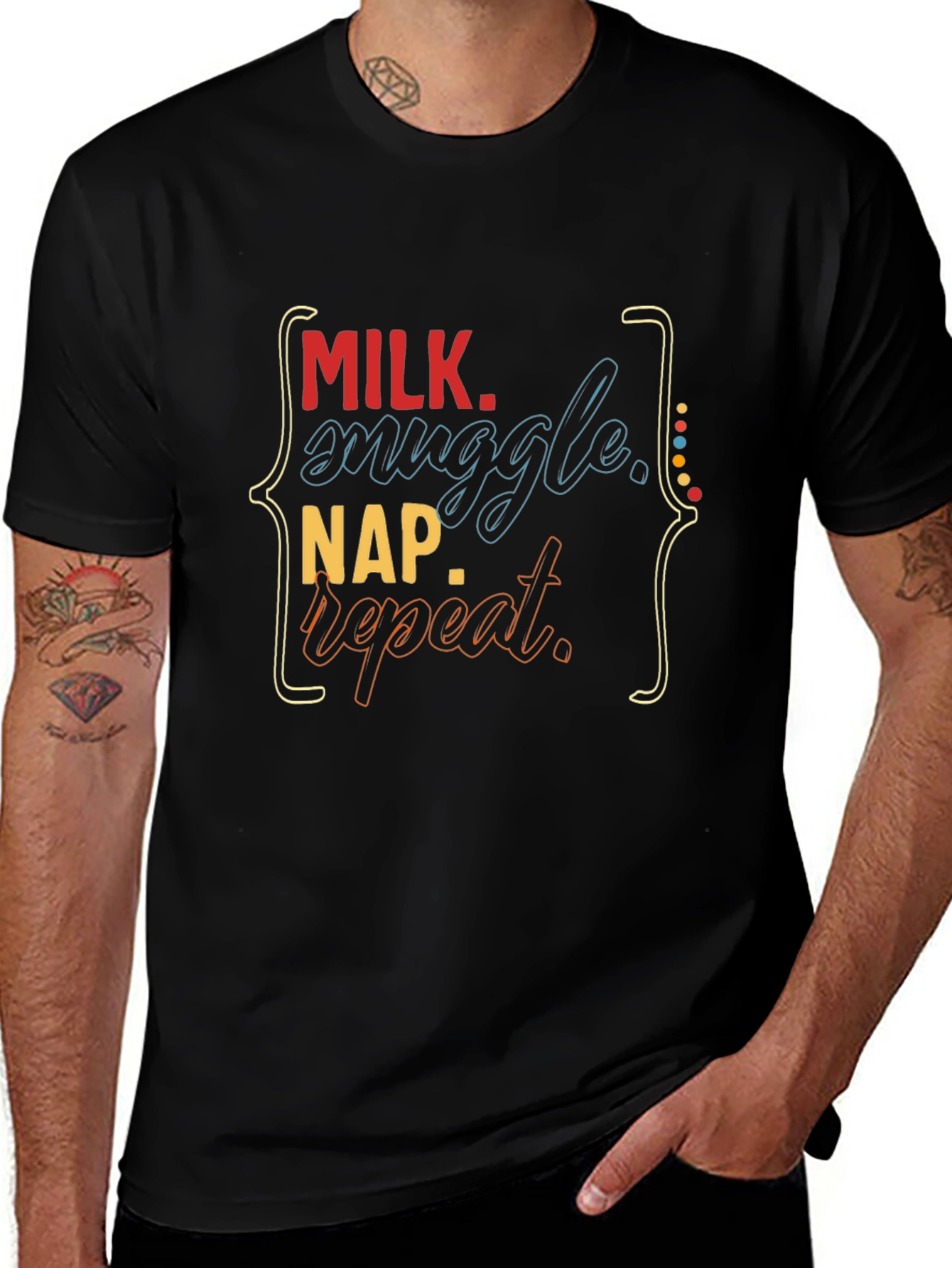 Milk Snuggle Nap Repeat Graphic Tee