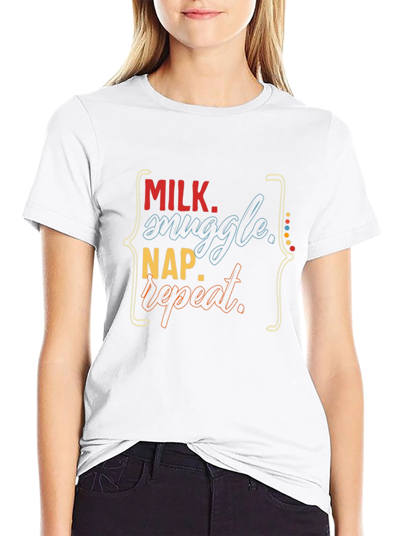 Milk Snuggle Nap Repeat Graphic Tee
