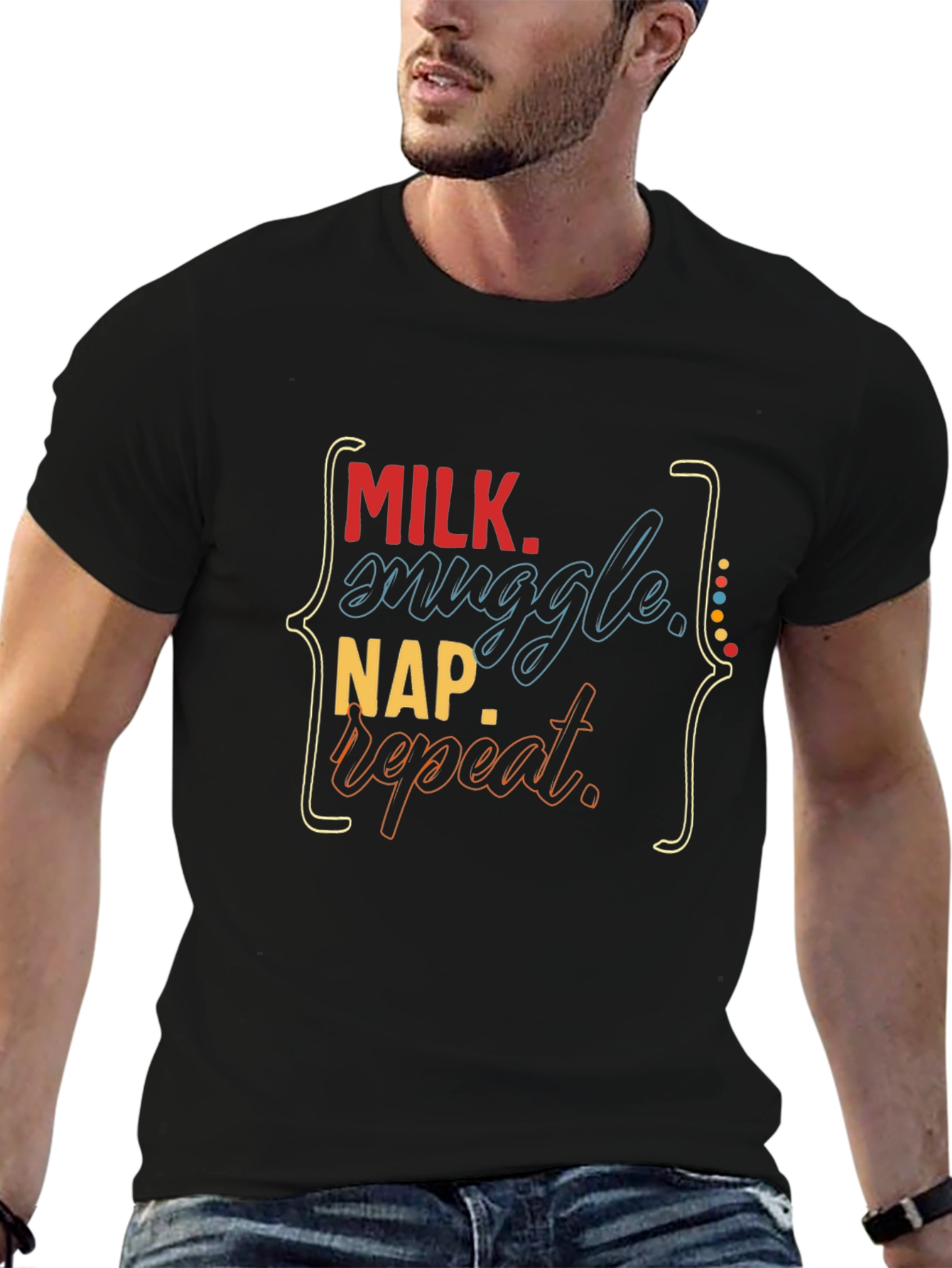 Milk Snuggle Nap Repeat Graphic Tee