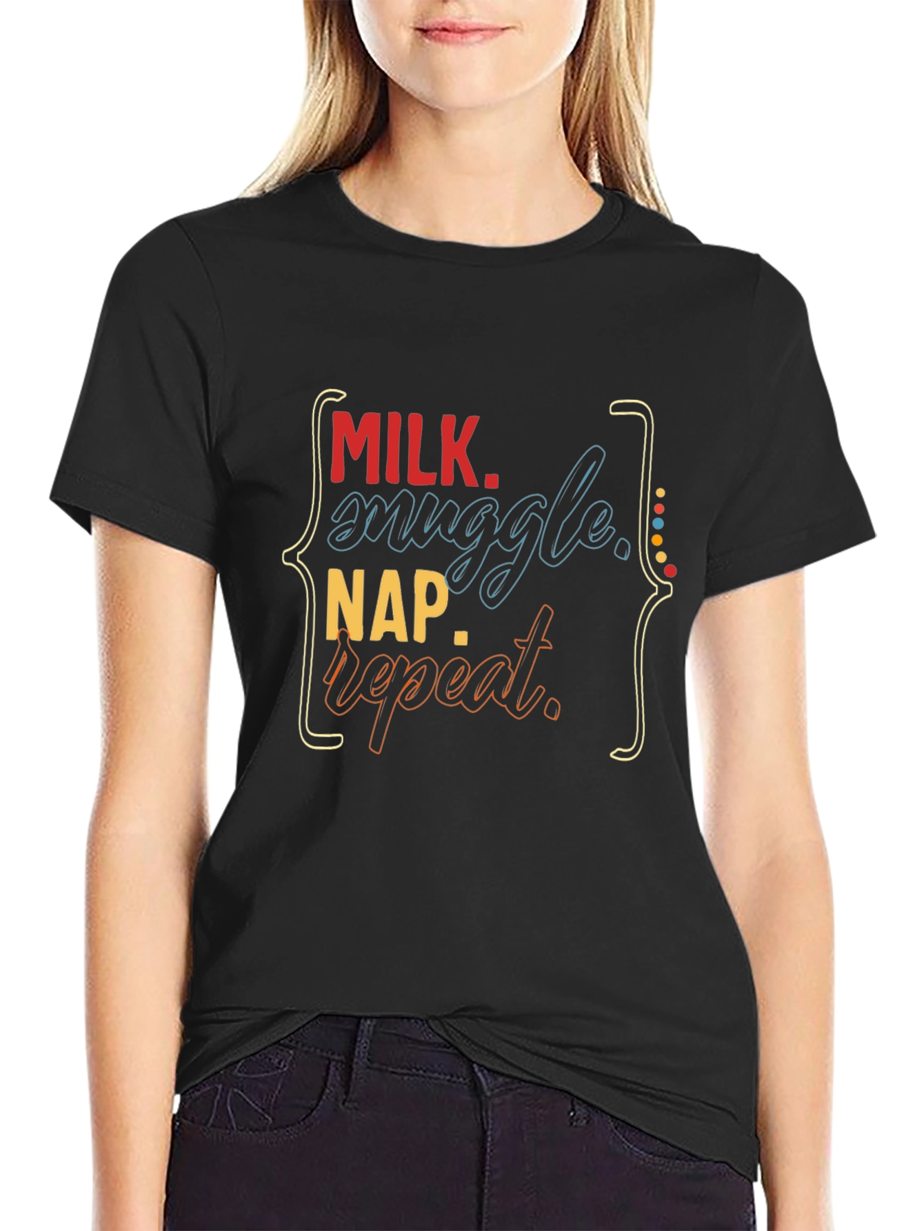 Milk Snuggle Nap Repeat Graphic Tee