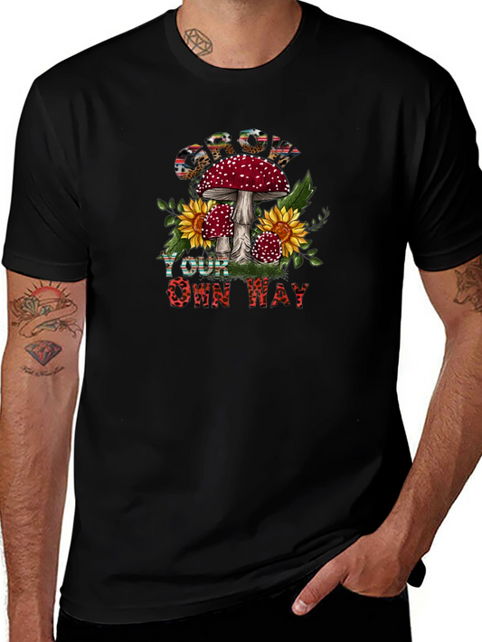 Mushroom Sunflower Graphic Tee