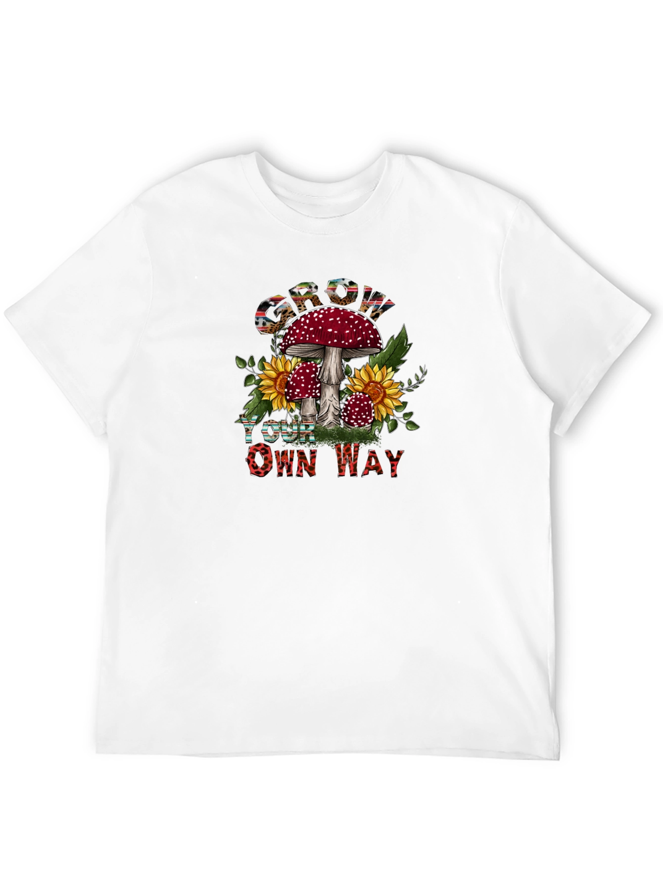 Mushroom Sunflower Graphic Tee