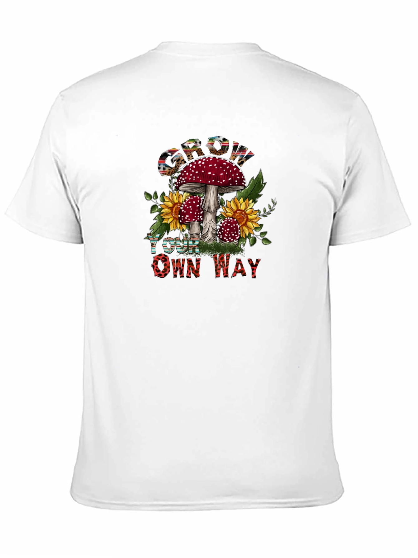 Mushroom Sunflower Graphic Tee