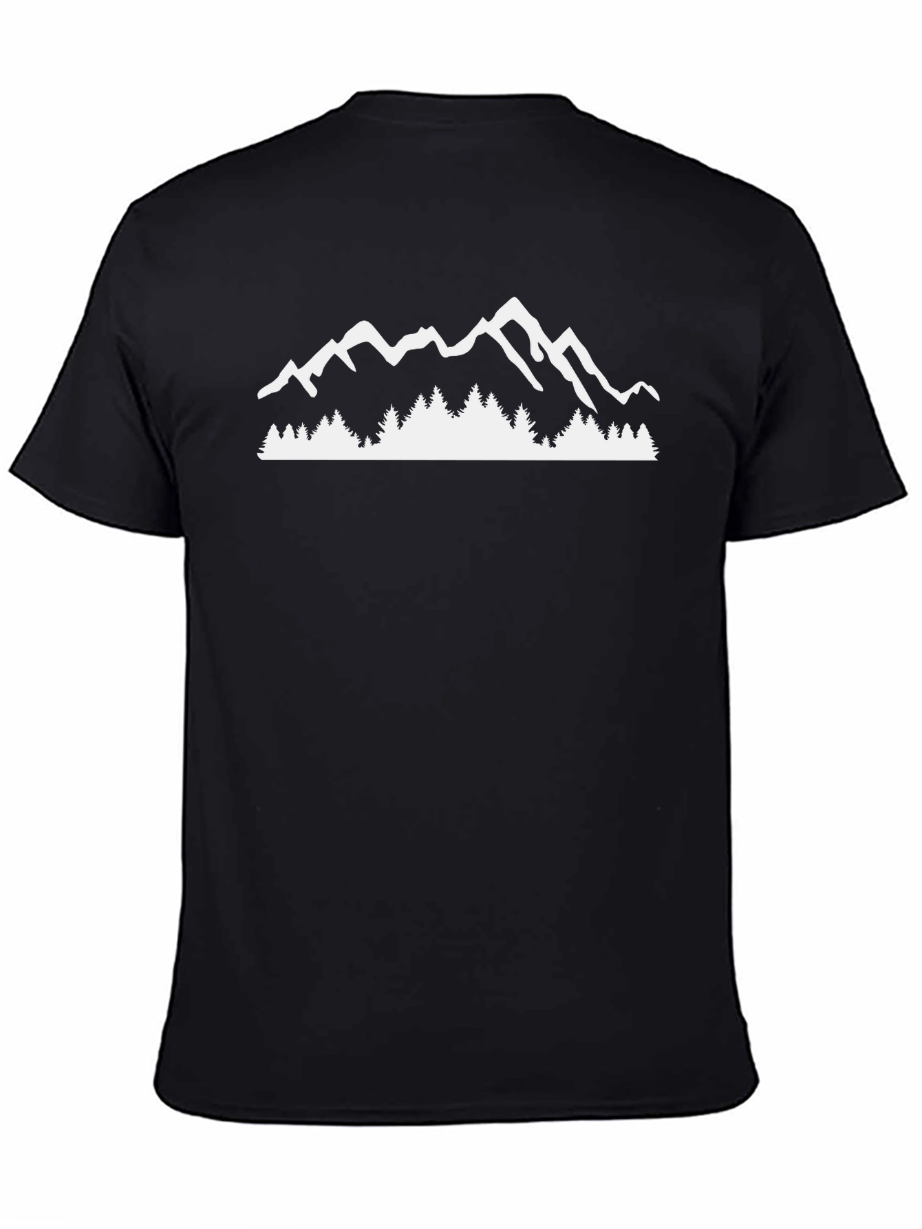 Mountain Scene Graphic Tee - Black