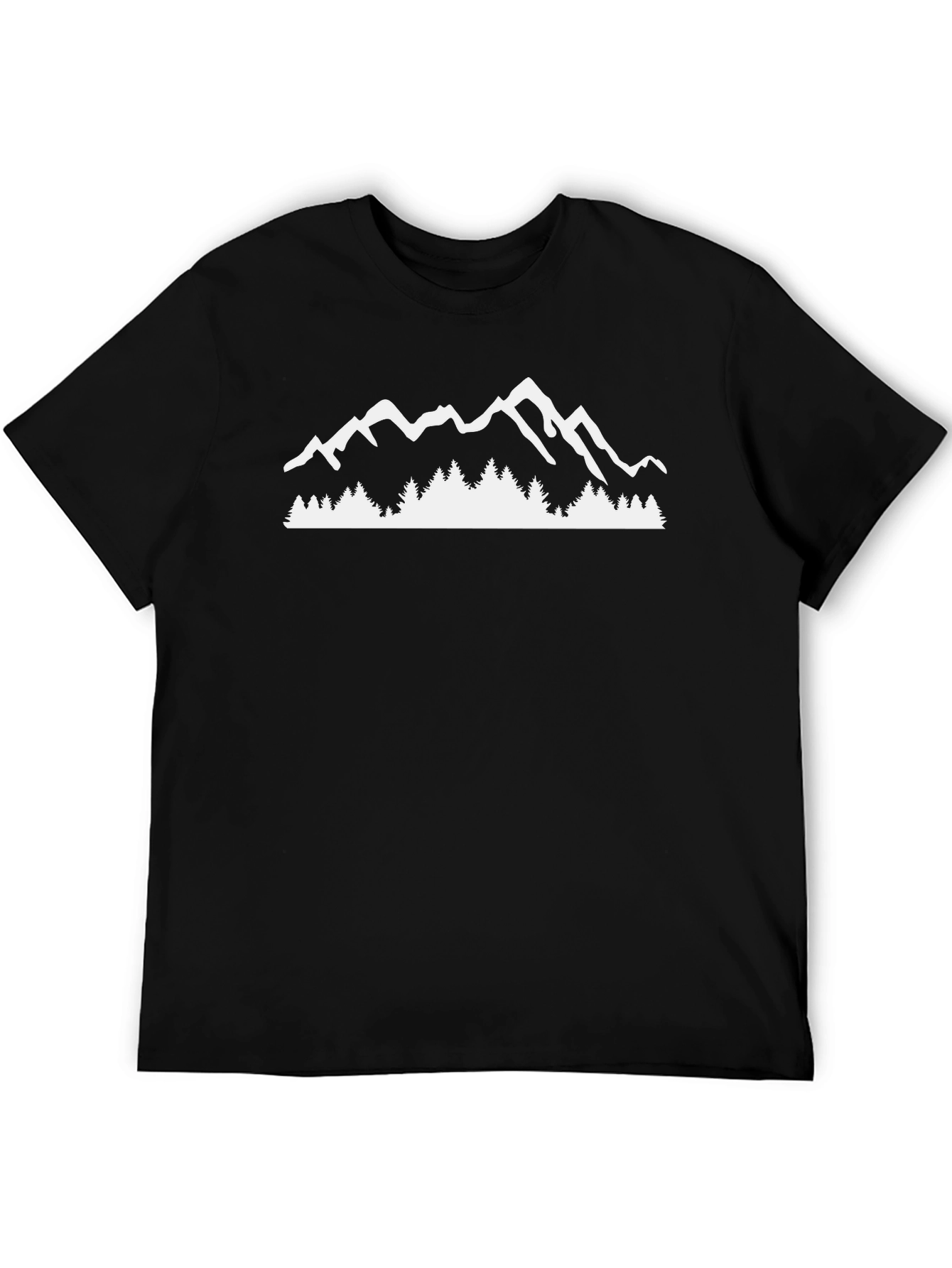 Mountain Scene Graphic Tee - Black