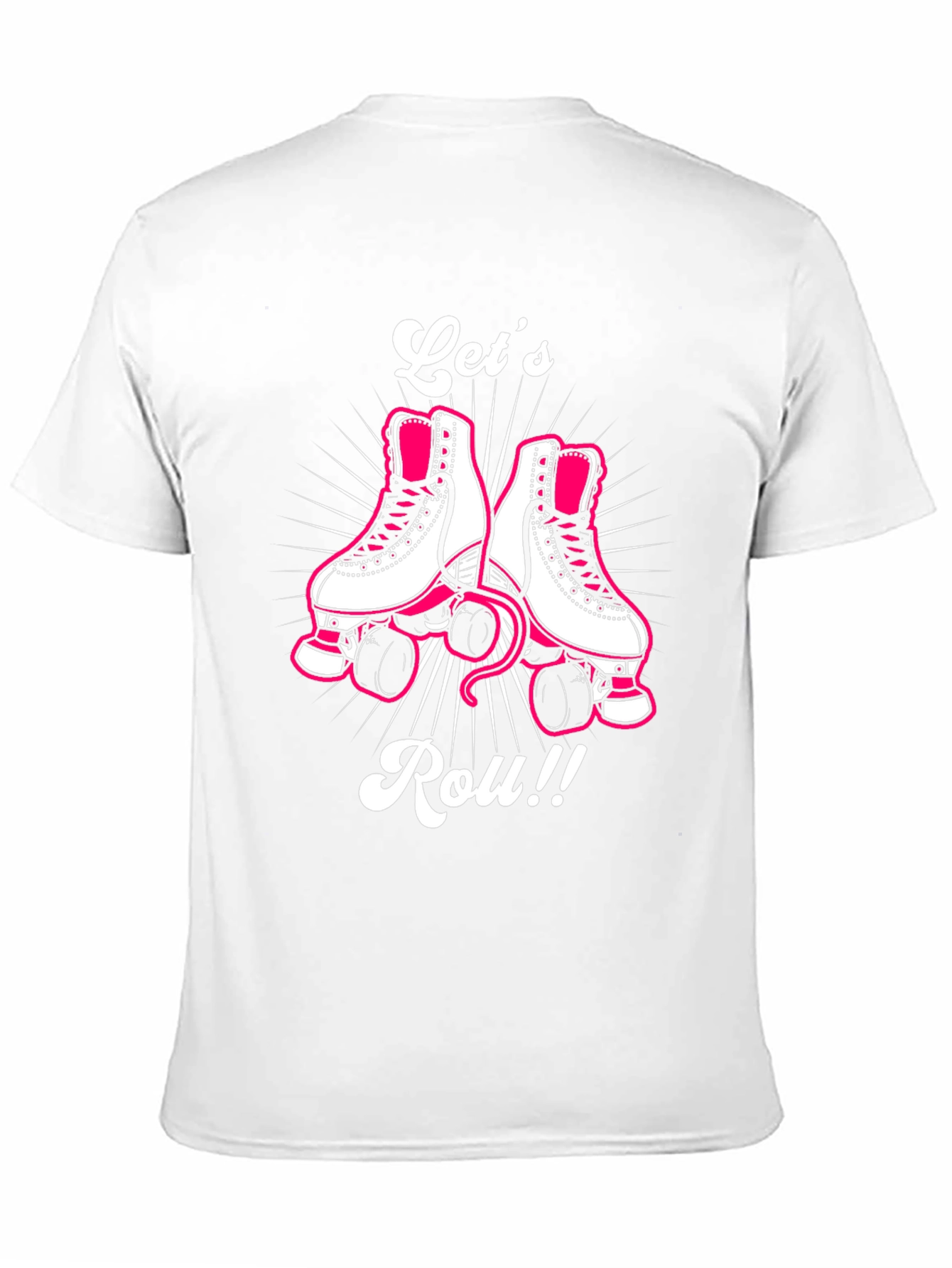 Lets Roll Retro Roller Skate Graphic Tee