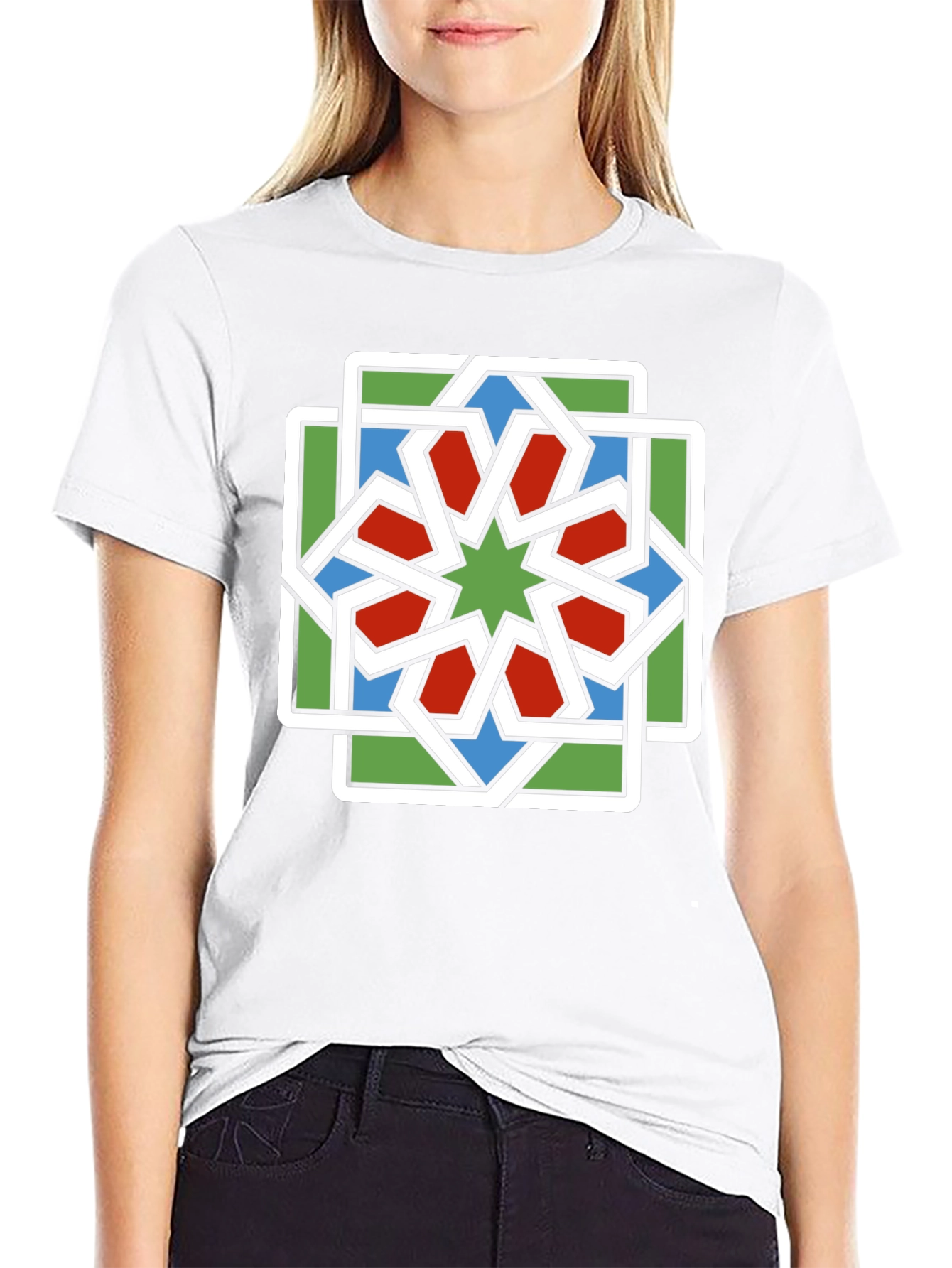 Geometric Star Pattern T-Shirt