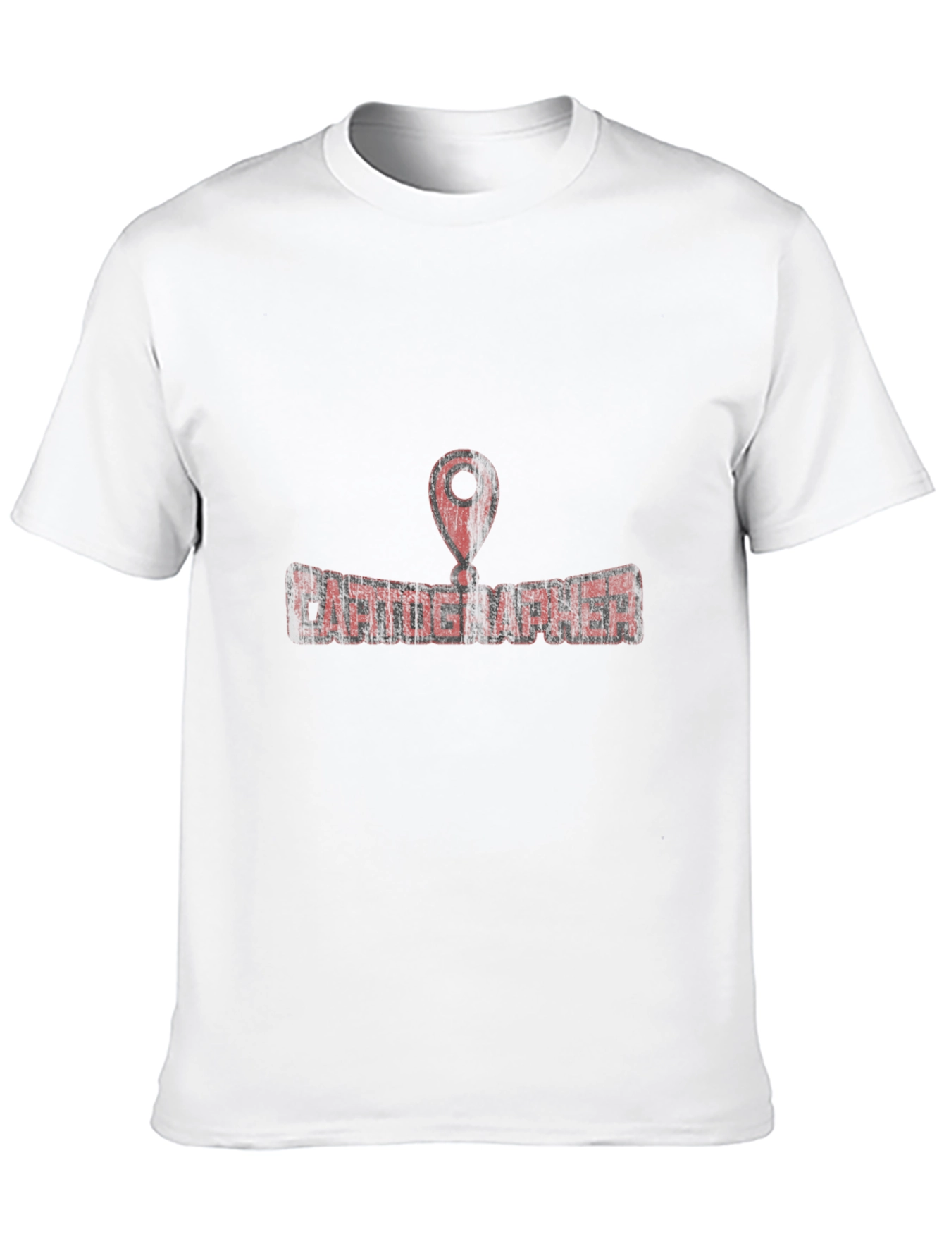 Cartographer T-Shirt - Black with Map Pin Design