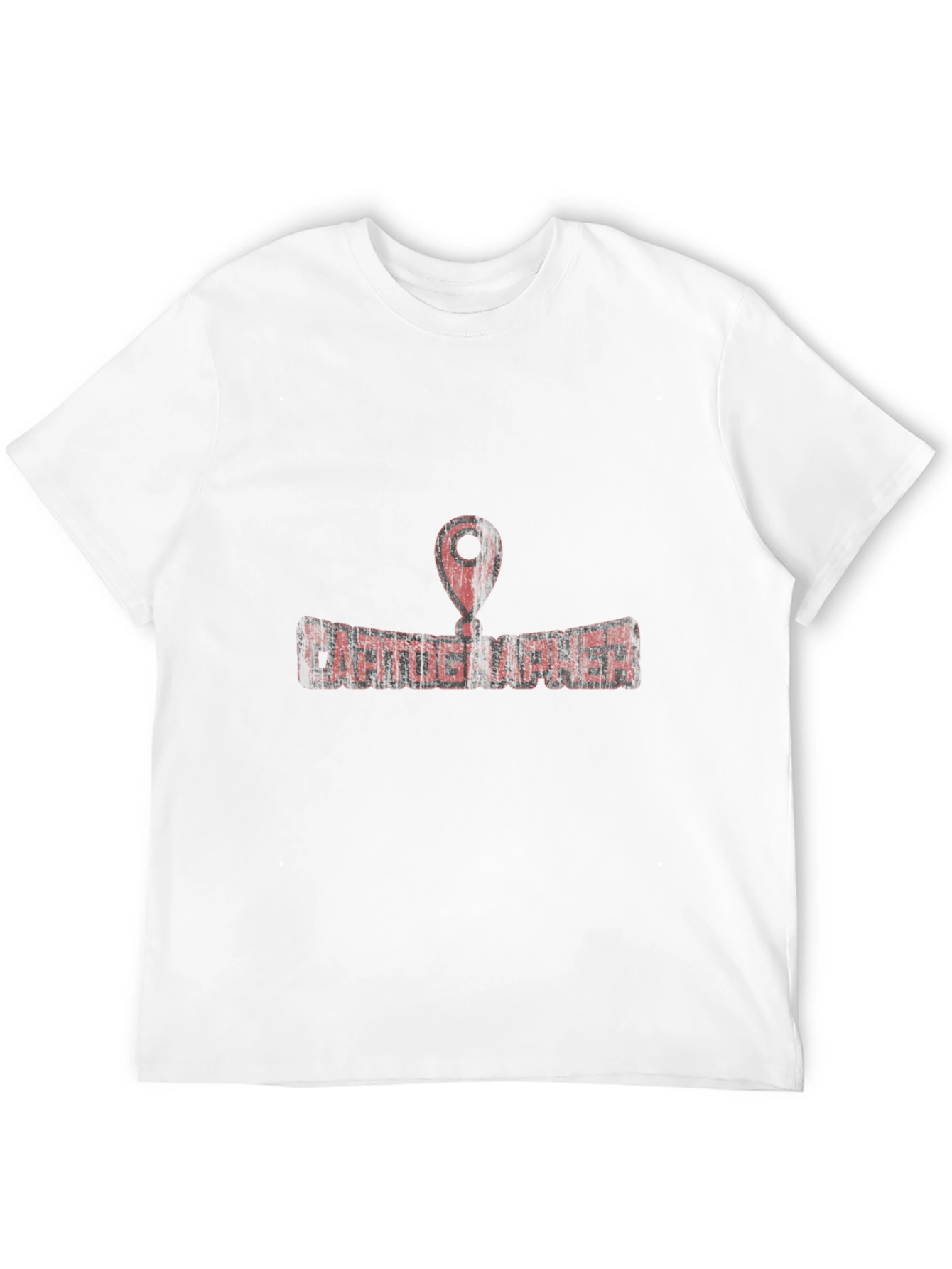 Cartographer T-Shirt - Black with Map Pin Design