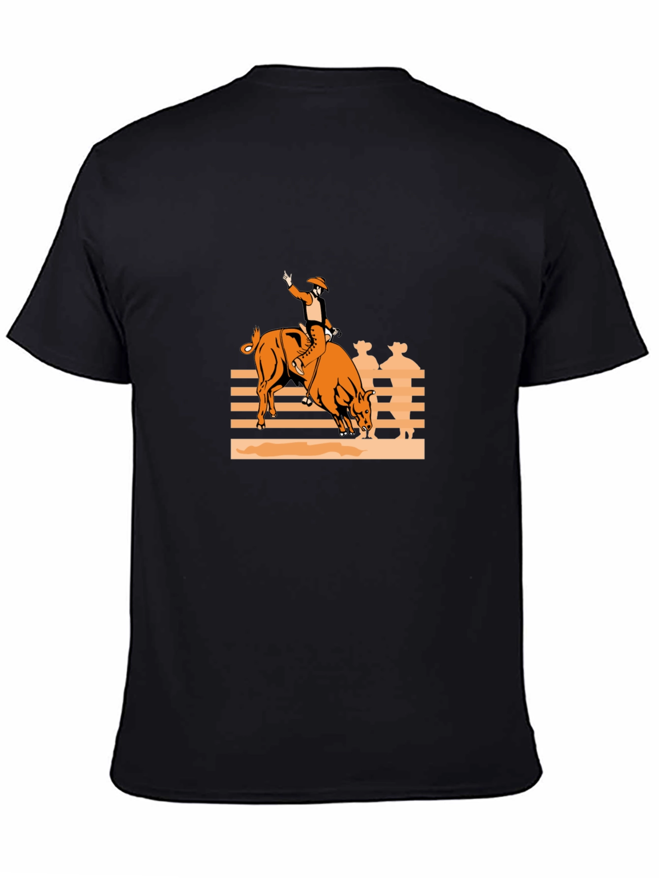 Bull Rider Graphic Tee - Black Cotton Comfort