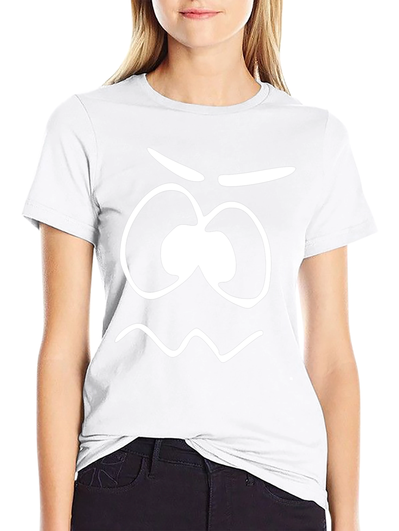 Funny Grumpy Face Graphic Tee - Black Cotton T-Shirt