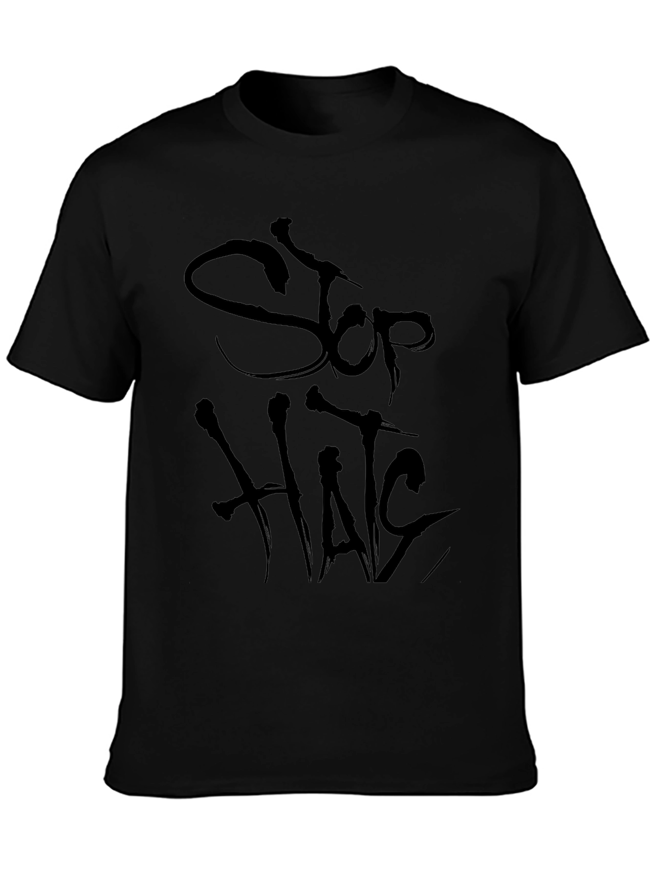 Stop Hate Black T-Shirt - Anti-Bullying Tee