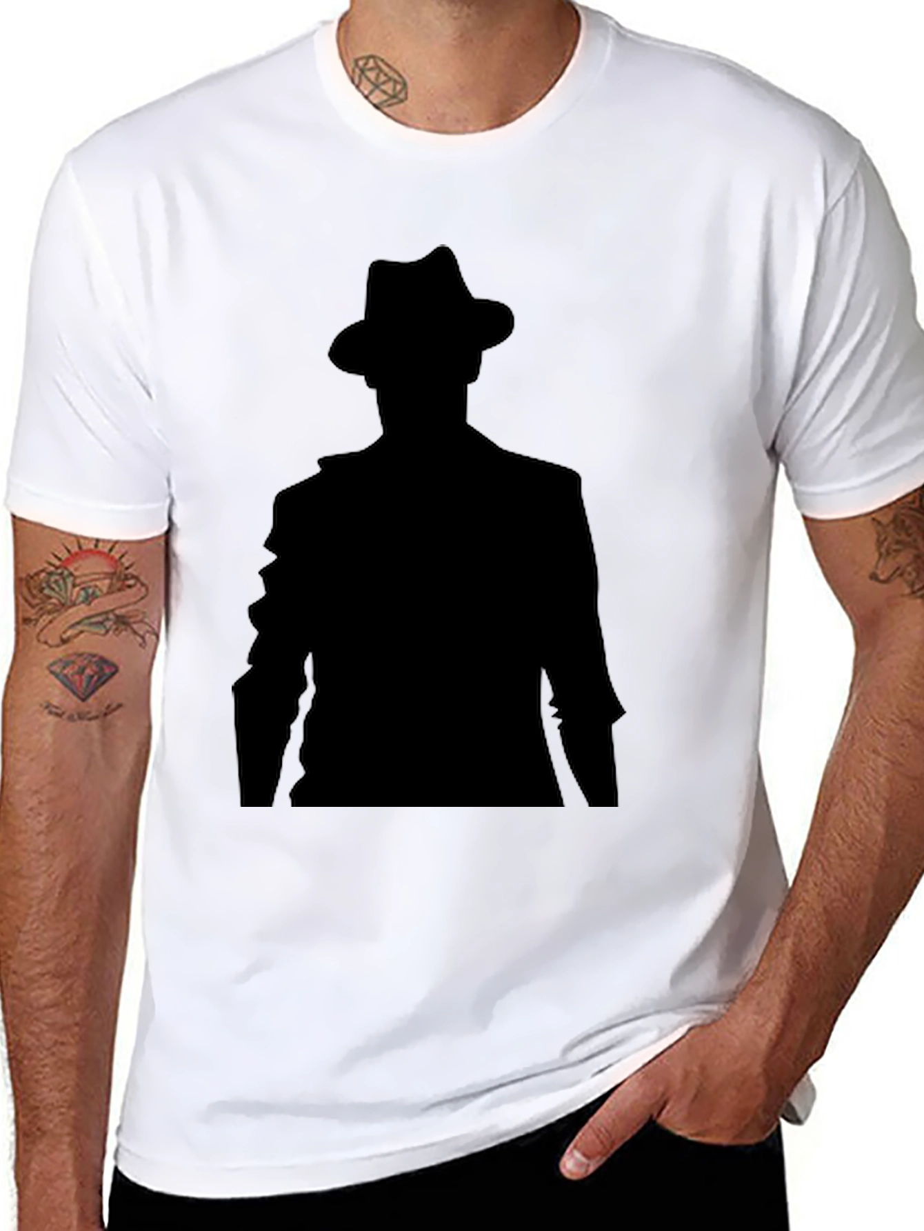 Mystery Man Black T-Shirt