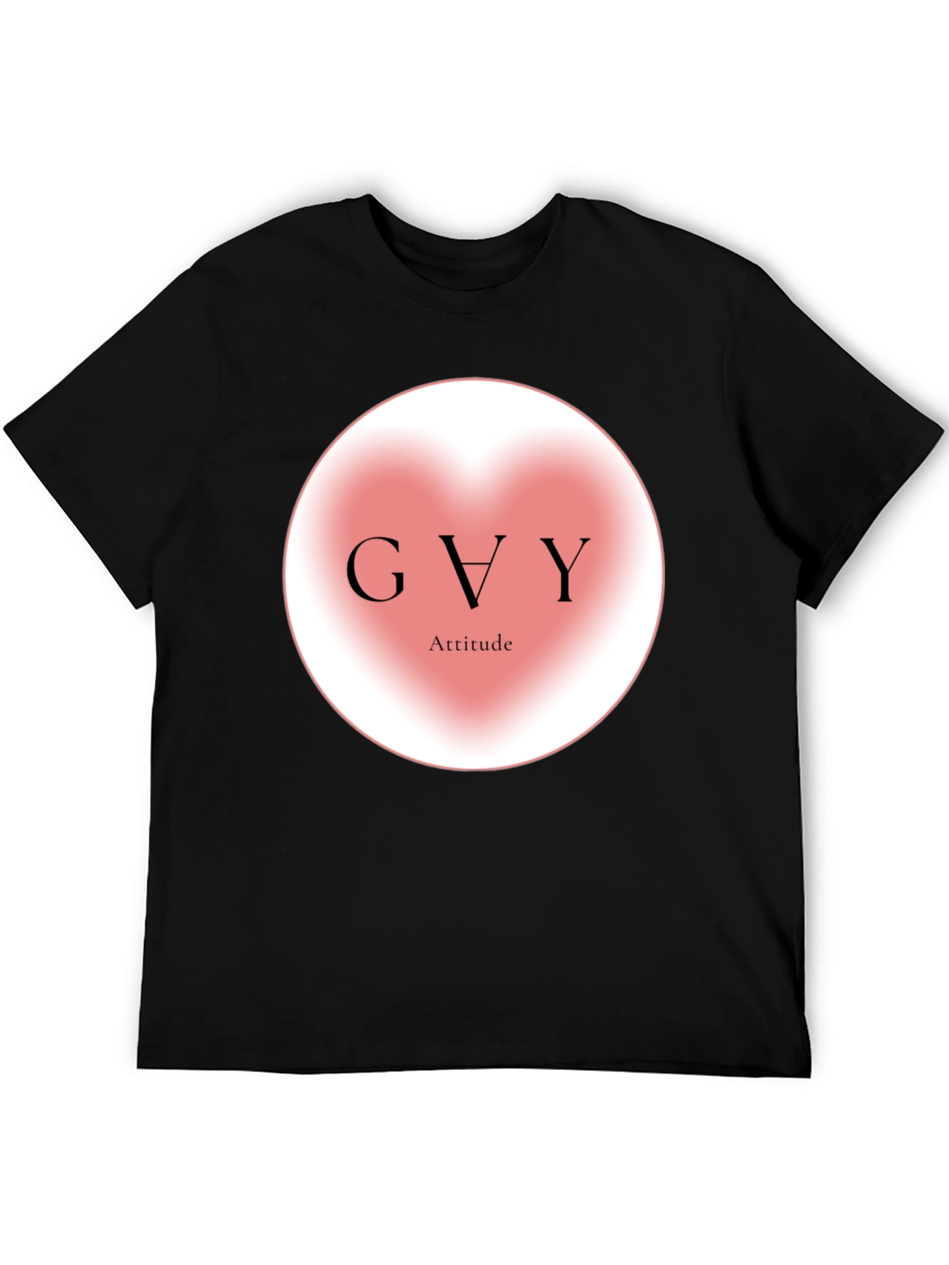 GVY Attitude Black Graphic T-Shirt