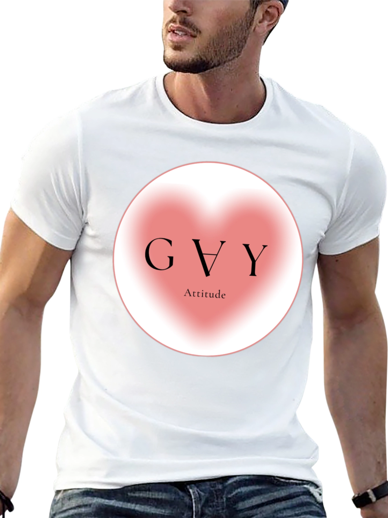 GVY Attitude Black Graphic T-Shirt
