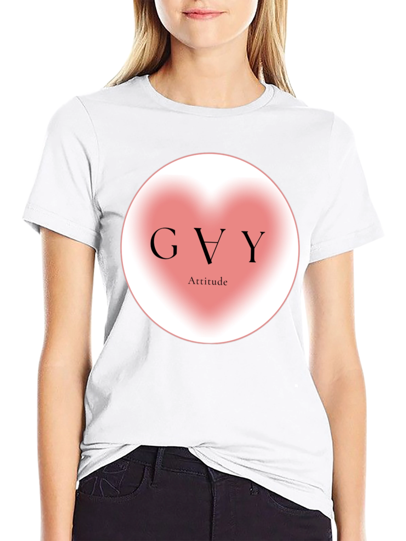 GVY Attitude Black Graphic T-Shirt